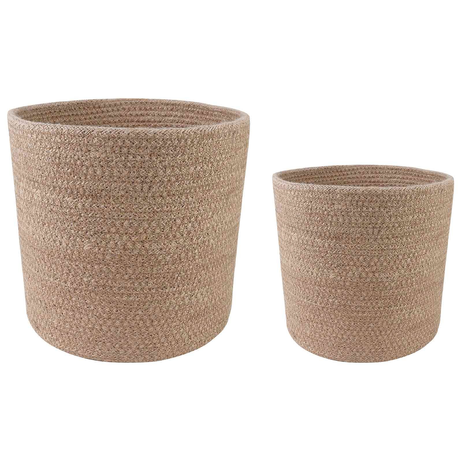vidaXL Pflanztopfsatz 2 pcs Natur Ø 28 x 28 cm 100% Tossa-Jute (2 St)