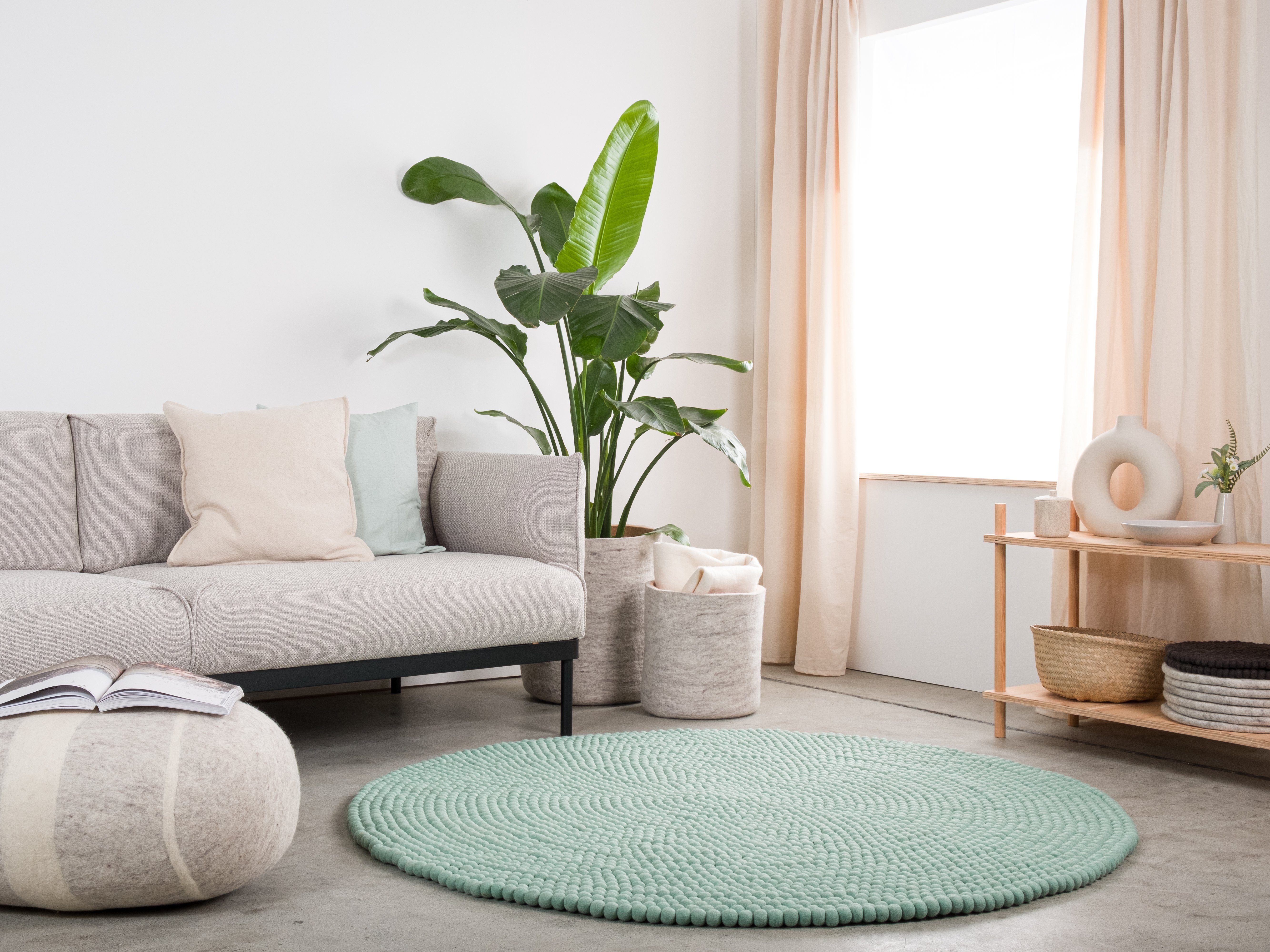 myfelt Wollteppich Fine Filzkugelteppich, 100% reiner günstig online kaufen