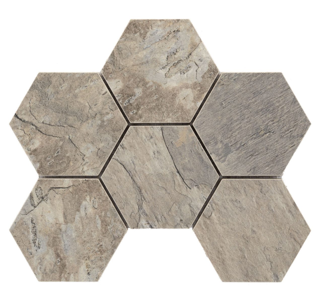 KNG Mosaikfliese Stone Art 26 x 20 cm stonegrey, Feinsteinzeug, Grau