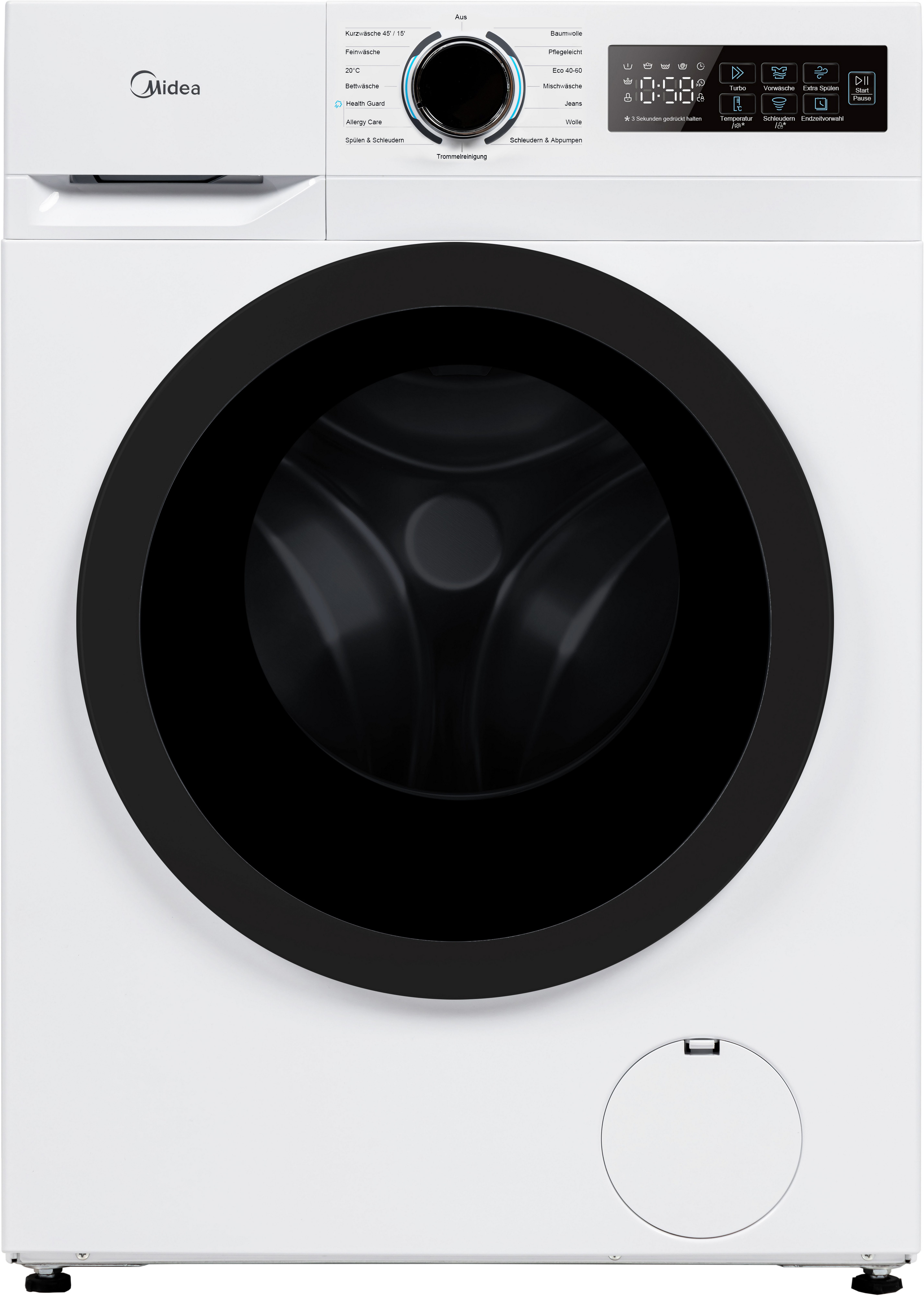 Midea Waschmaschine MF110 MF11EW100BA10, 10 kg, 1400 U/min