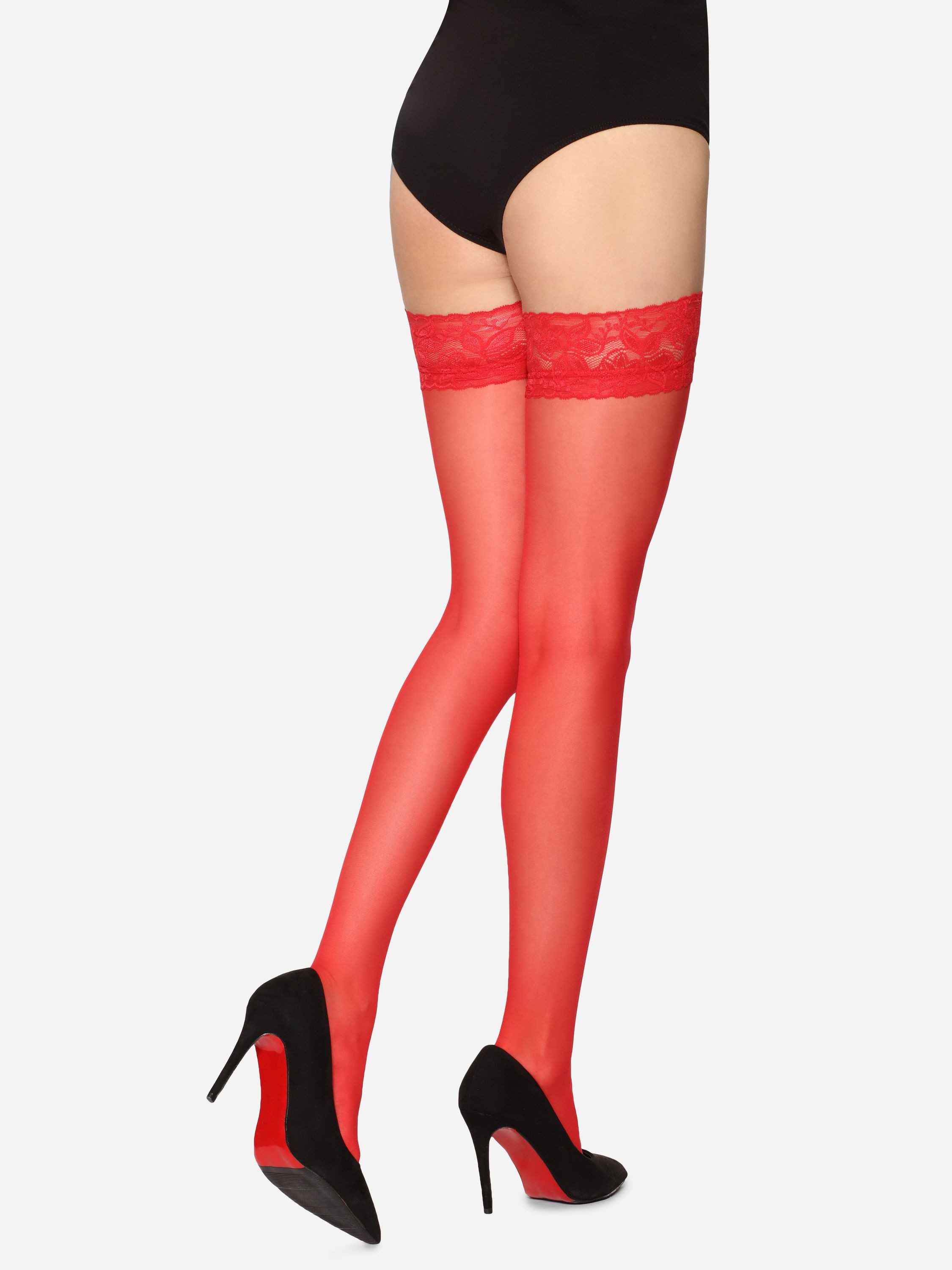Merry Style Halterlose Strümpfe Damen transparent MS 200 15 DEN