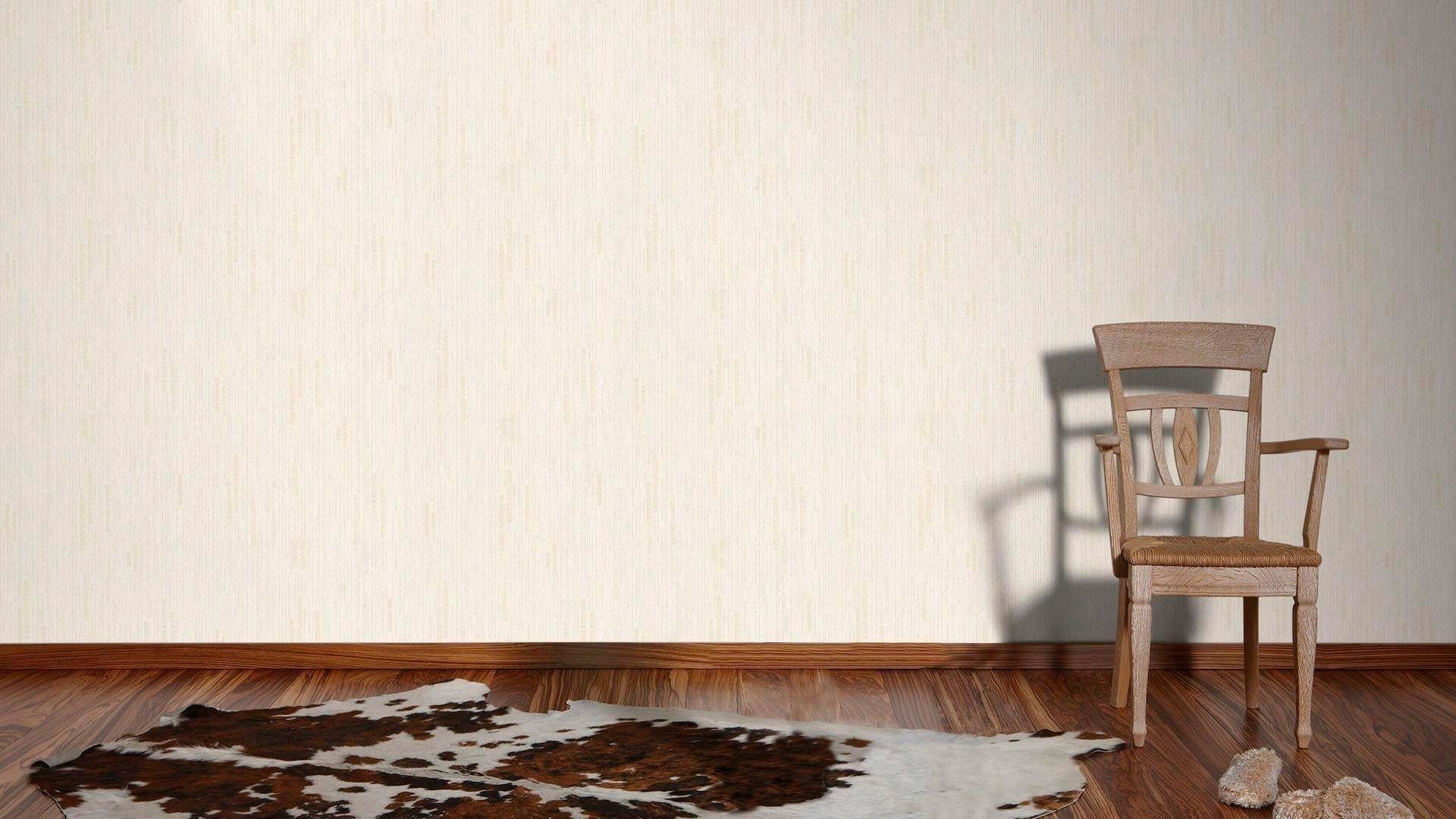 Vliestapete uni, Einfarbig Tapete (1 beige living strukturiert, gemustert, mit Metallic meliert, Essentials walls Création A.S. Uni Glitzereffekt, St),