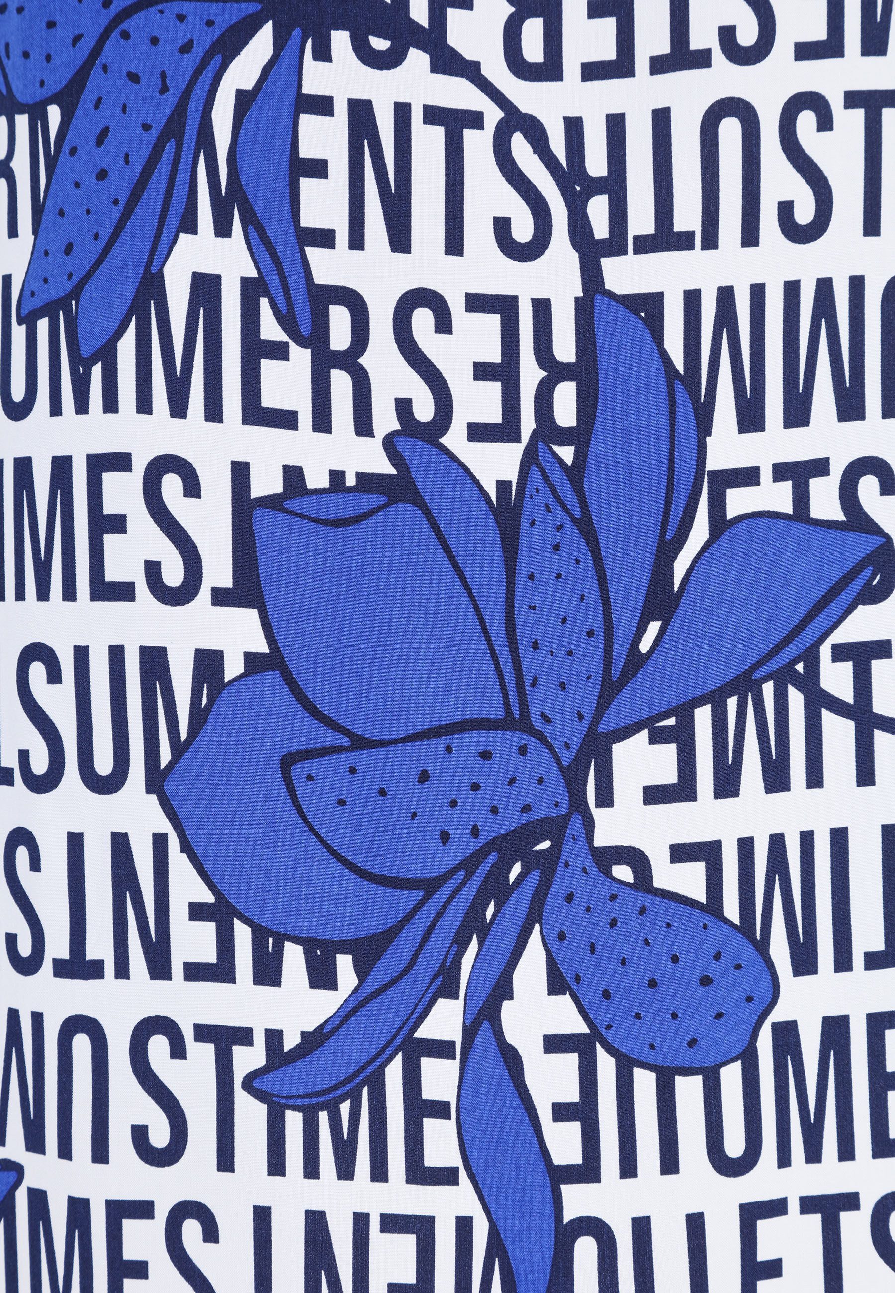 Doris Streich Klassische Bluse mit Grafik-Blüten-Print