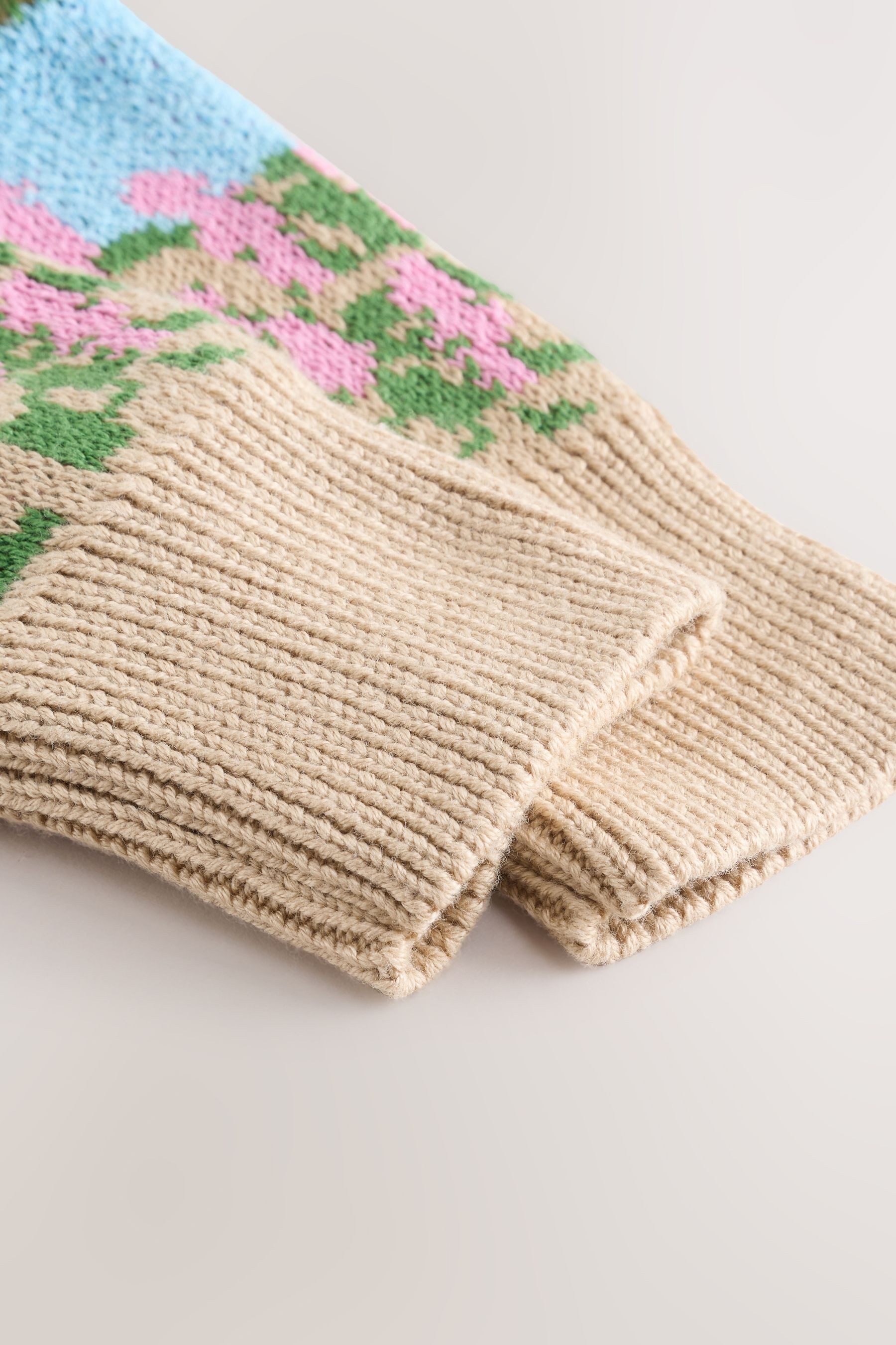 Next Strickjacke Strickjacke mit Schafmotiv (1-tlg)