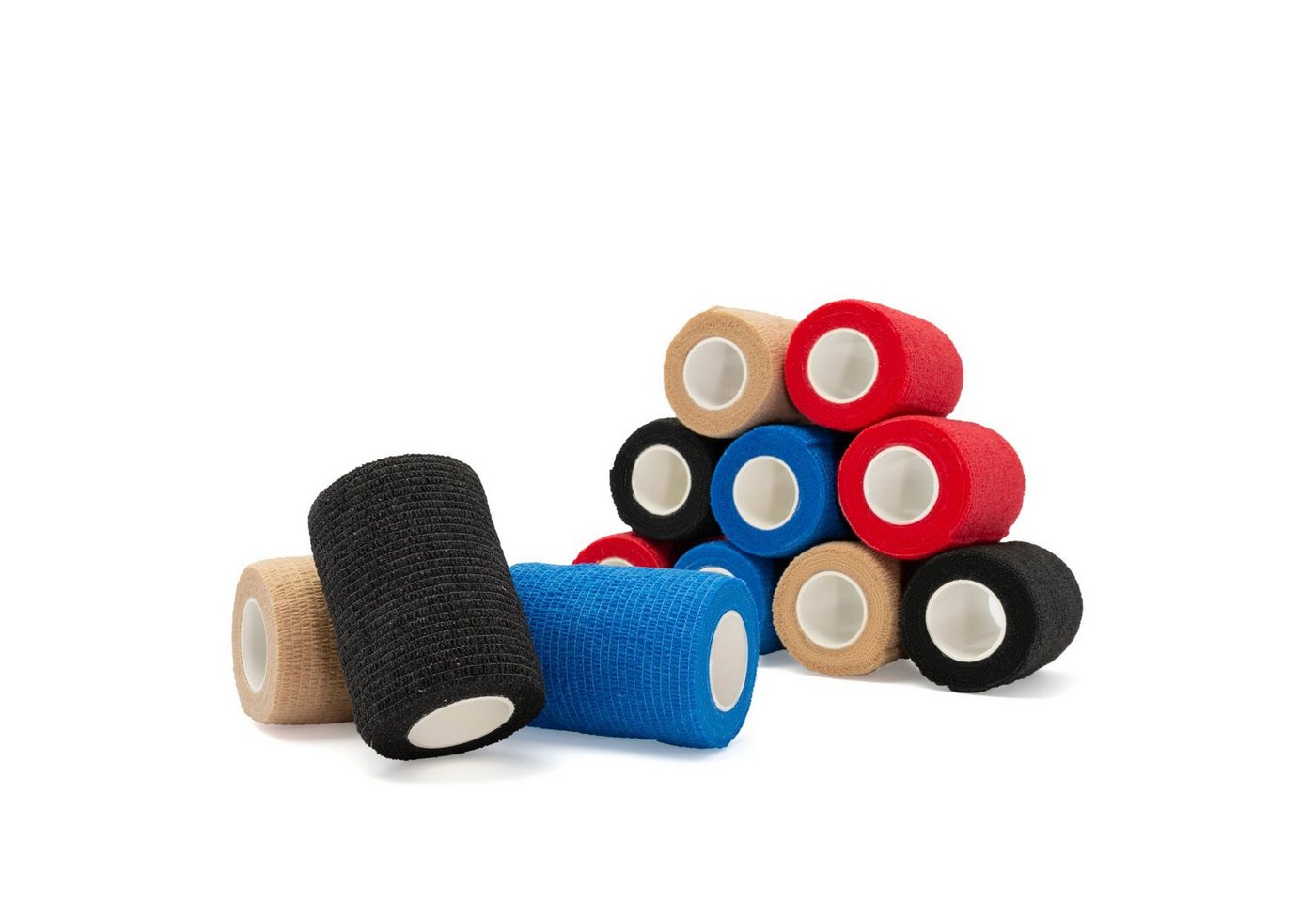 Axion Bandage 7.5 cm Breit x 4.5m selbstklebende Haftbandagen in 4 Farben (12-tlg), z.B. als Fußbandage, Handbandage, Kniebandage, Armbandage