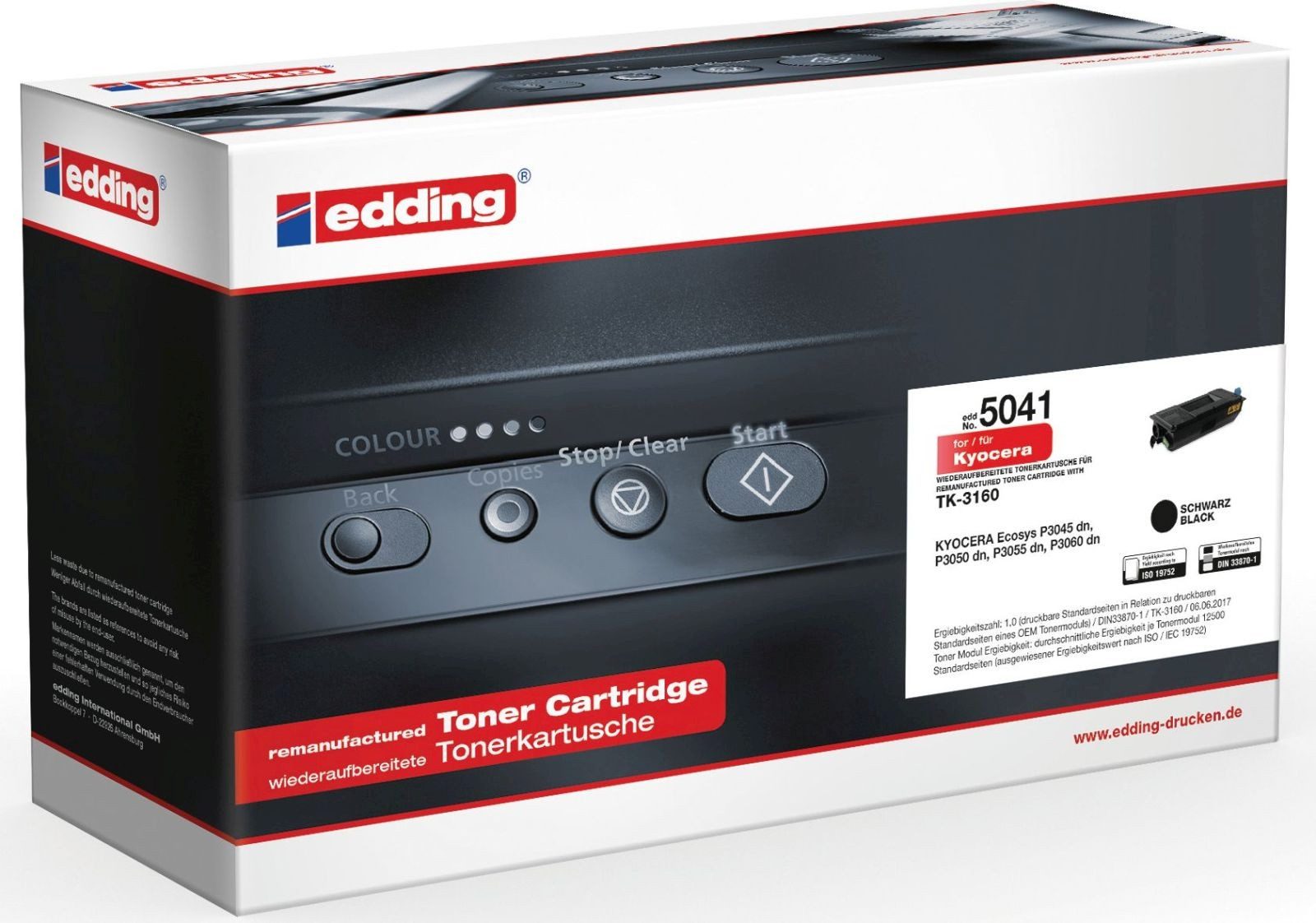 edding Tonerpatrone Tonerkartusche kompatibel mit Kyocera TK-3160 schwarz