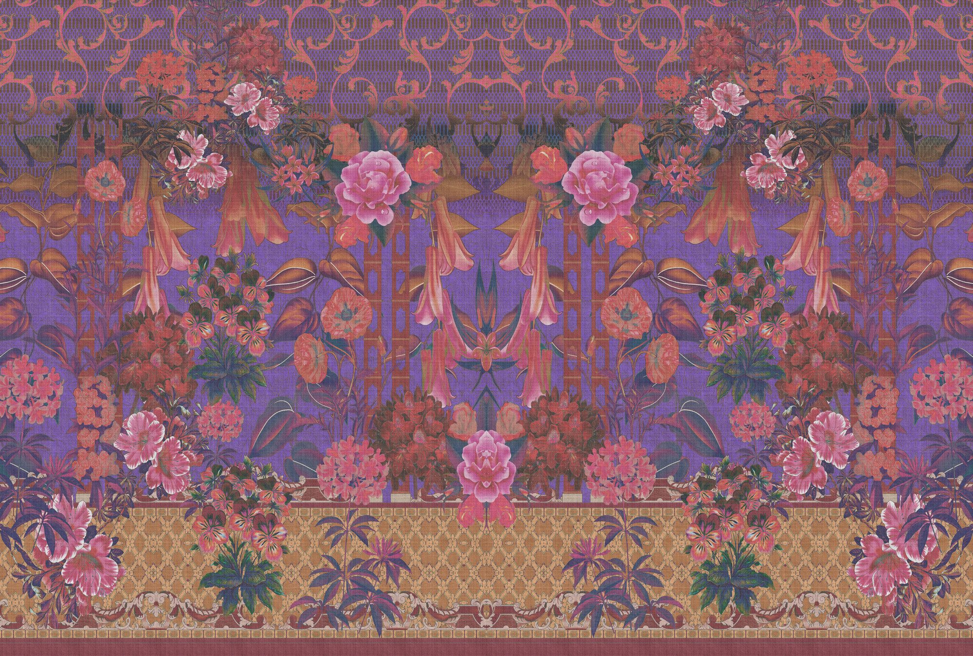 living walls Vliestapete Florale Tapete Blumenmuster Ornamente, glatt, matt, (1 St)