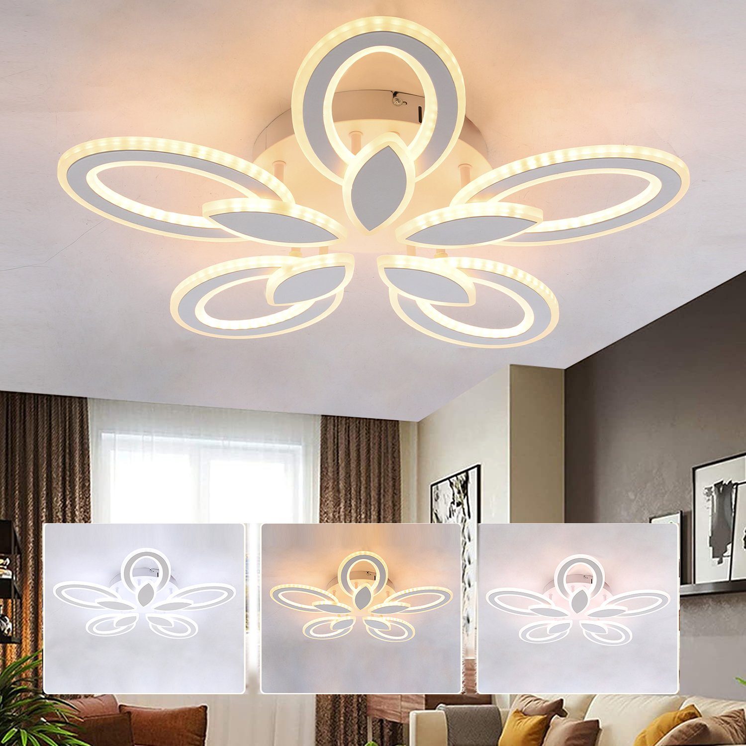 LETGOSPT Deckenleuchte 60W / 80W / günstig online kaufen
