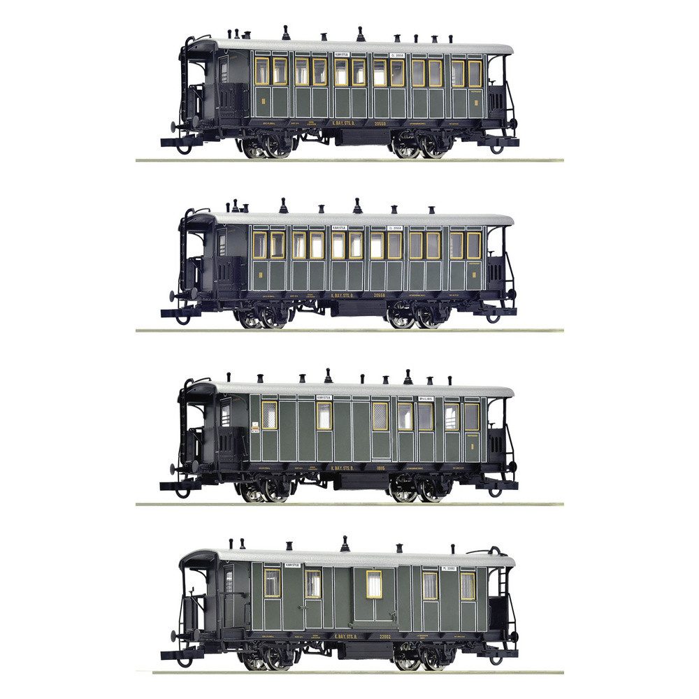 Roco Personenwagen Roco 6200197 H0 4-tlg. Set: Lokalbahnzug der Königlich Bayerischen Sta