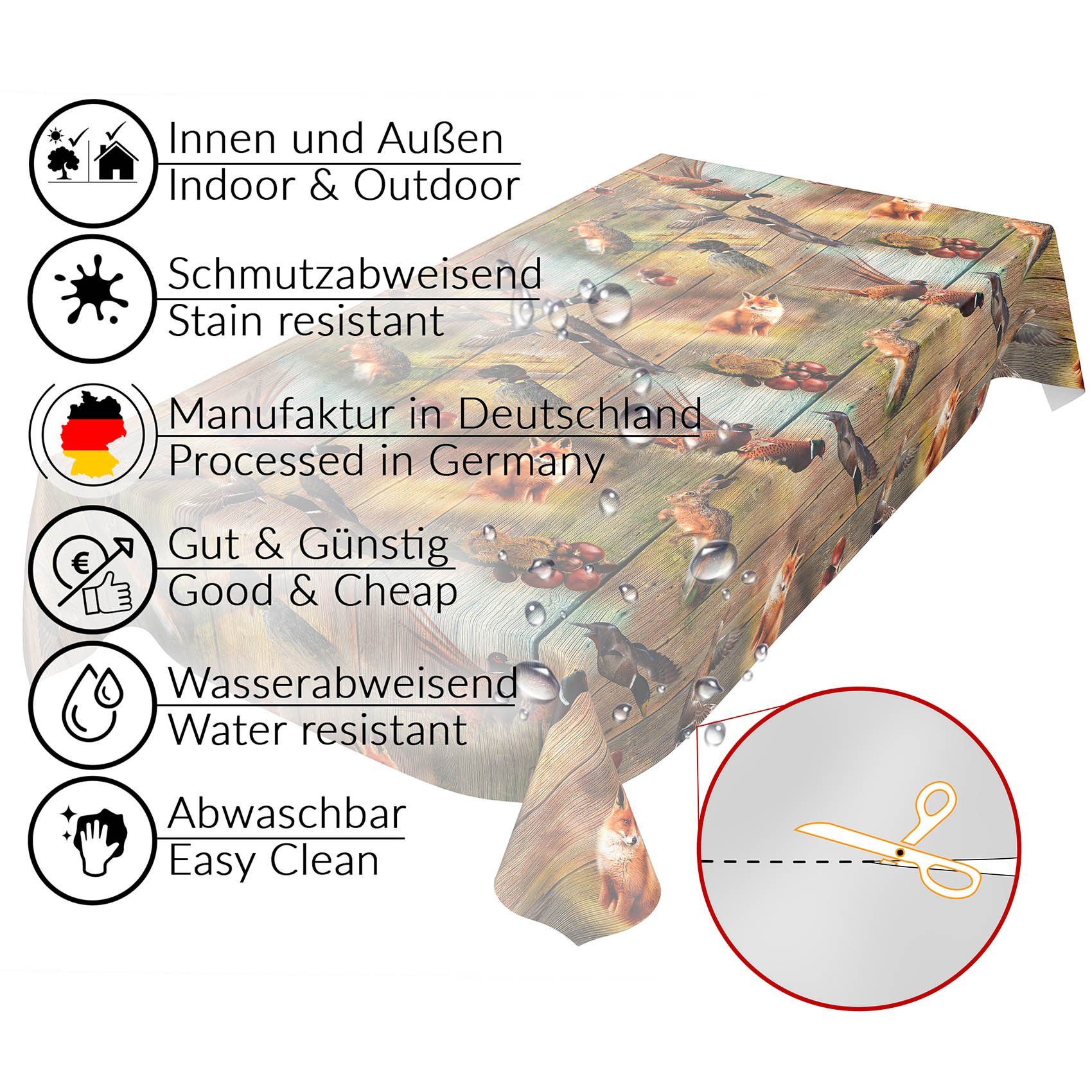 ANRO Tischdecke Wachstuchtischdecke Gartentischdecke Wachstischdecke (Einze günstig online kaufen