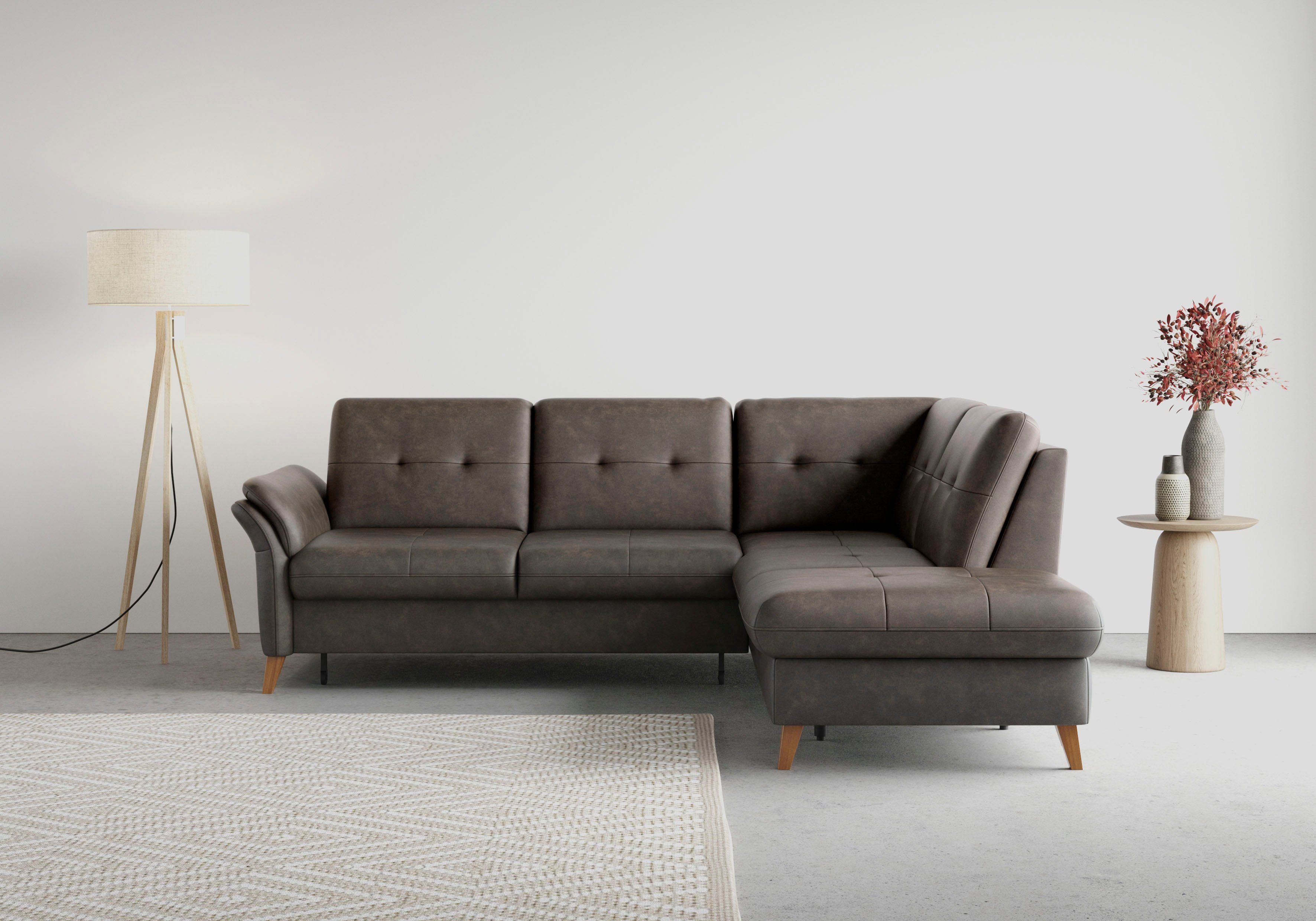 sit&more Ecksofa "Göteborg" inkl. Sitztiefenverstellung, wahlweise mit Bett günstig online kaufen