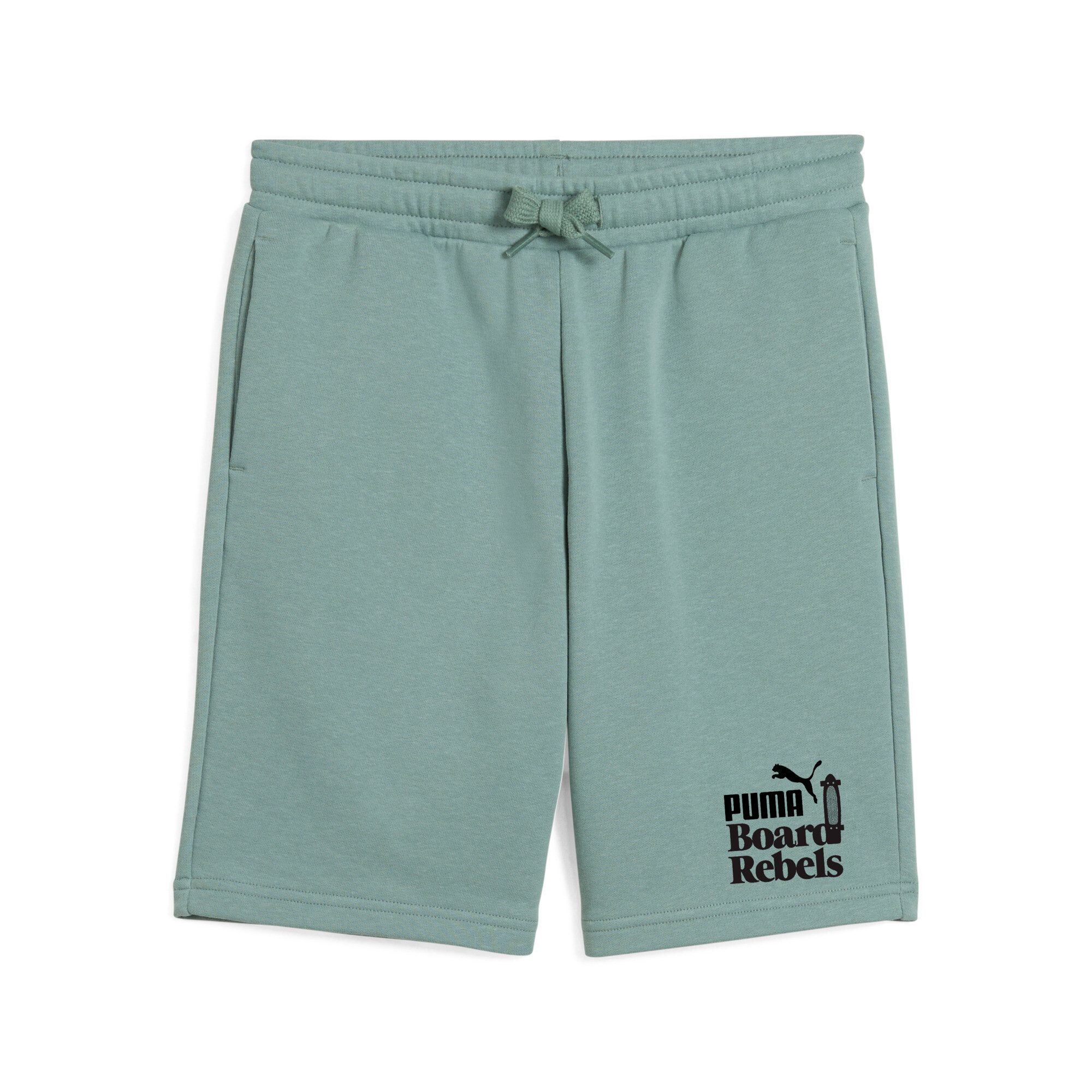 PUMA Trainingsshorts MID90S LONG SHORTS TR B sportlicher Stil, für Jugendliche, mit auffälligen Grafikprints
