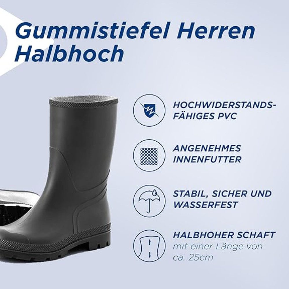 SCHEIBLER WORKWEAR Gummistiefel Herren Halbhoch Gummistiefel Wasserdicht, W günstig online kaufen