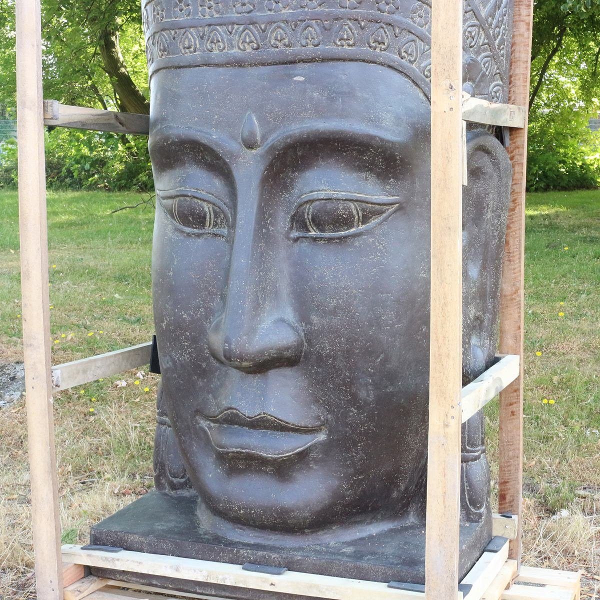 Oriental Galerie Dekofigur Buddha Brunnen Relief Garten Wasserwand 150 cm (1 St)