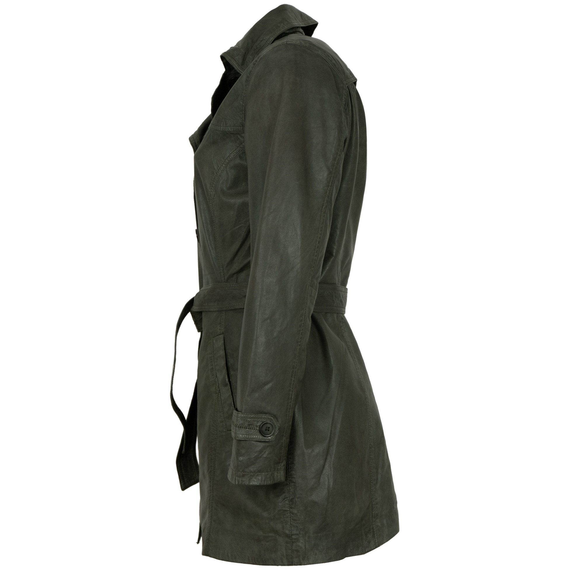 Maddox Lederjacke Borneo MADDOX - Damen Ledermantel Trenchcoat Lammnappa ol günstig online kaufen