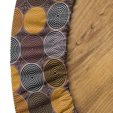 Abakuhaus Tischdecke Rundum-elastische Stofftischdecke, Aboriginal Folkloric Gepunktete Runden