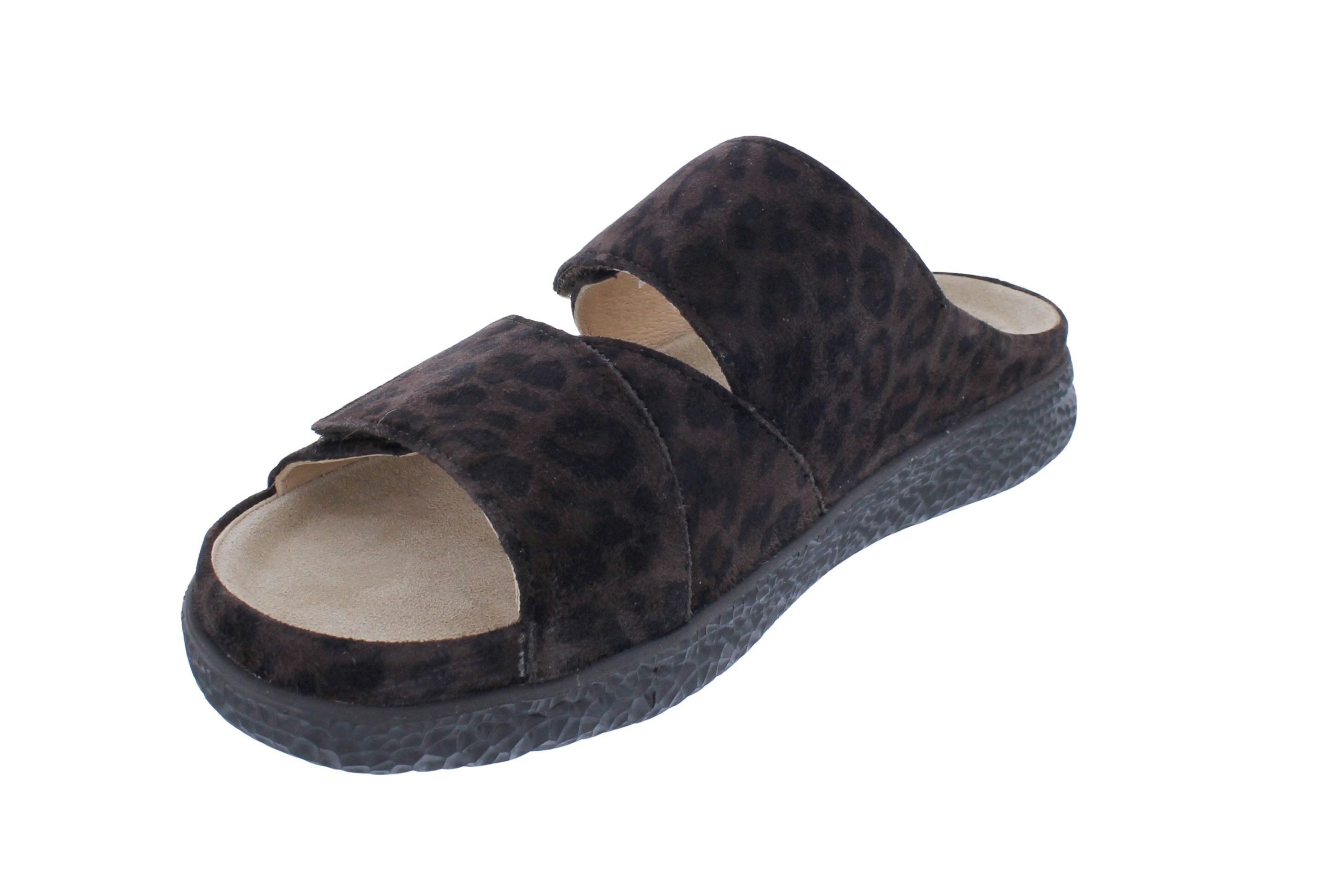 Hartjes Hartjes Pantolette Groove 122.1220/40 77.00, Dunkelbraun mit Leo Print Pantolette – Bild 4 von 5