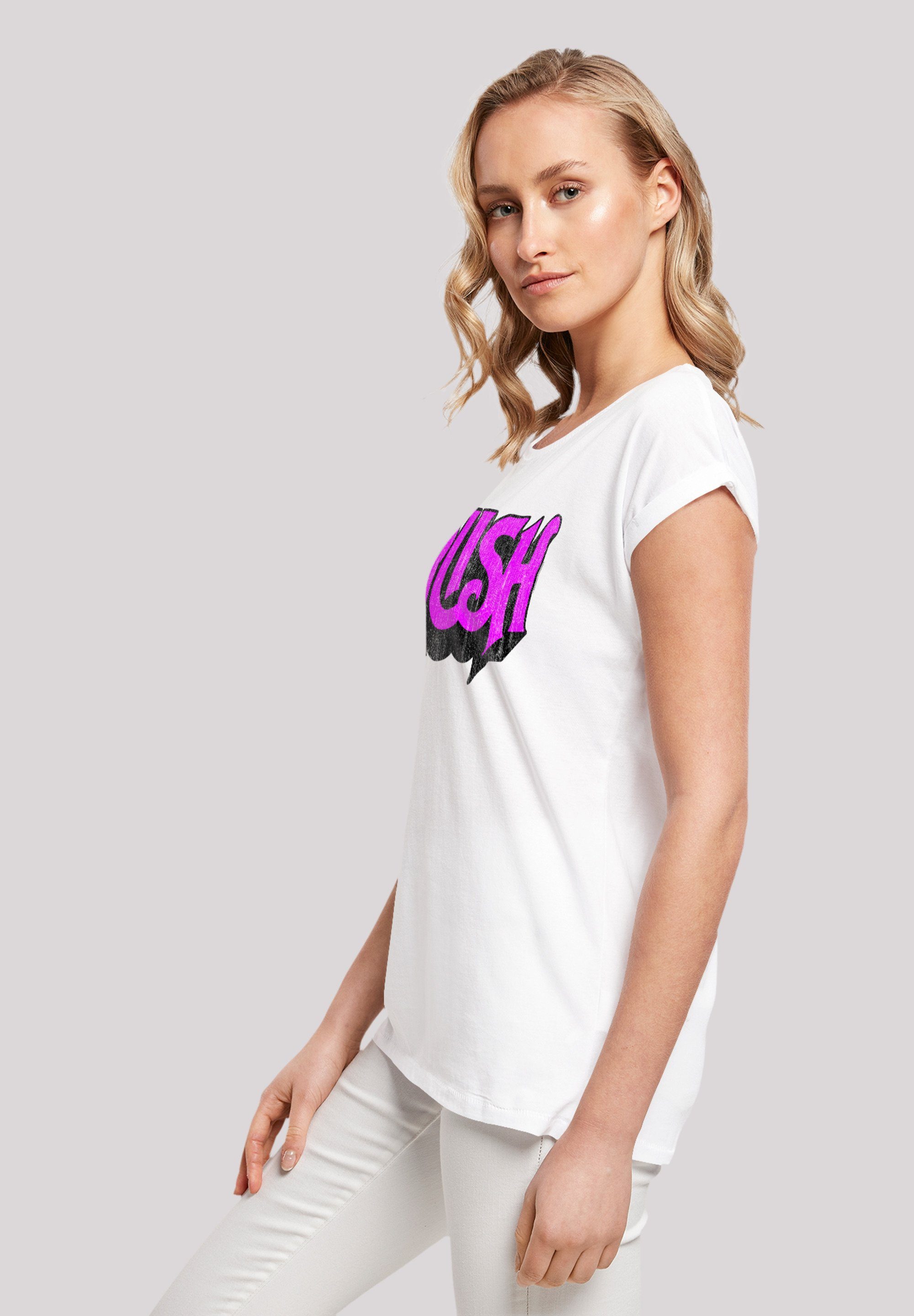 Rock T-Shirt Rush Qualität Band F4NT4STIC Distressed Logo weiß Premium