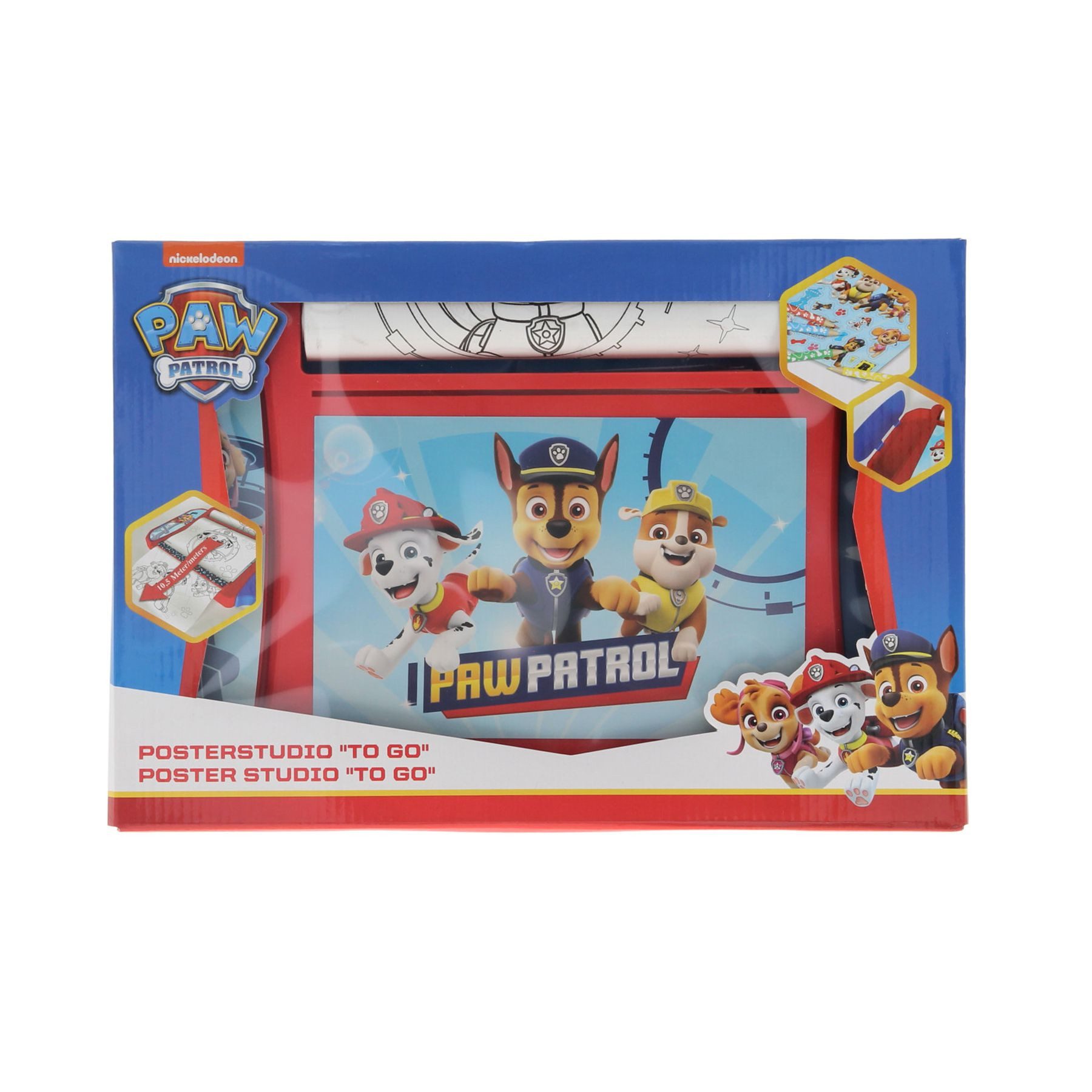 PAW PATROL Malvorlage Ausmalposter-Set – 70 Poster mit Buntstiften und Stickern für Kinder