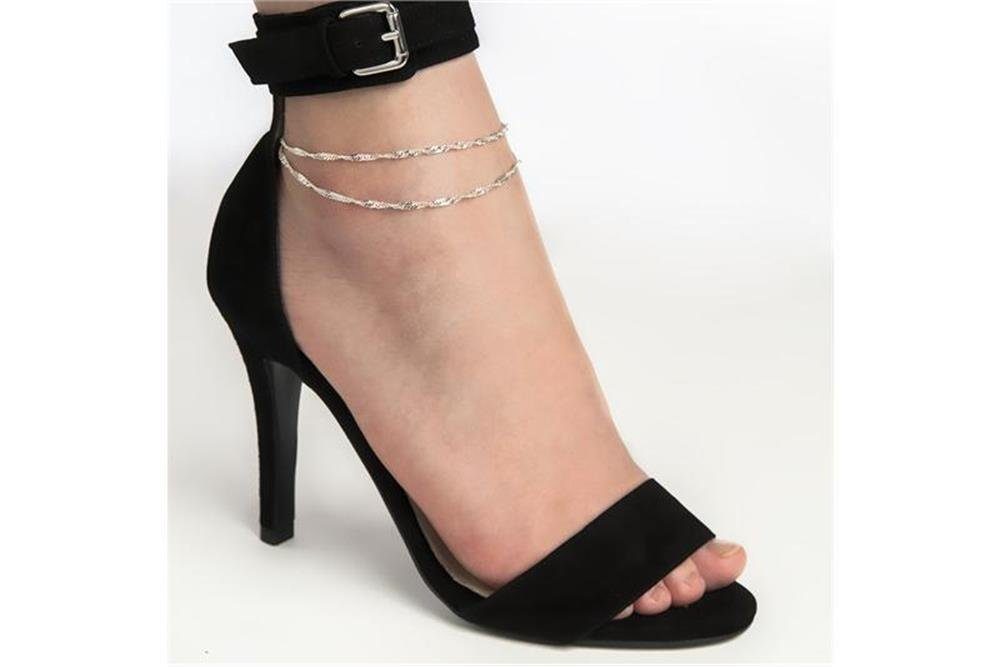 Silberkettenstore Fußkette Fußkette Singapur 2reihig 2,3mm - 925 Silber, Lä günstig online kaufen