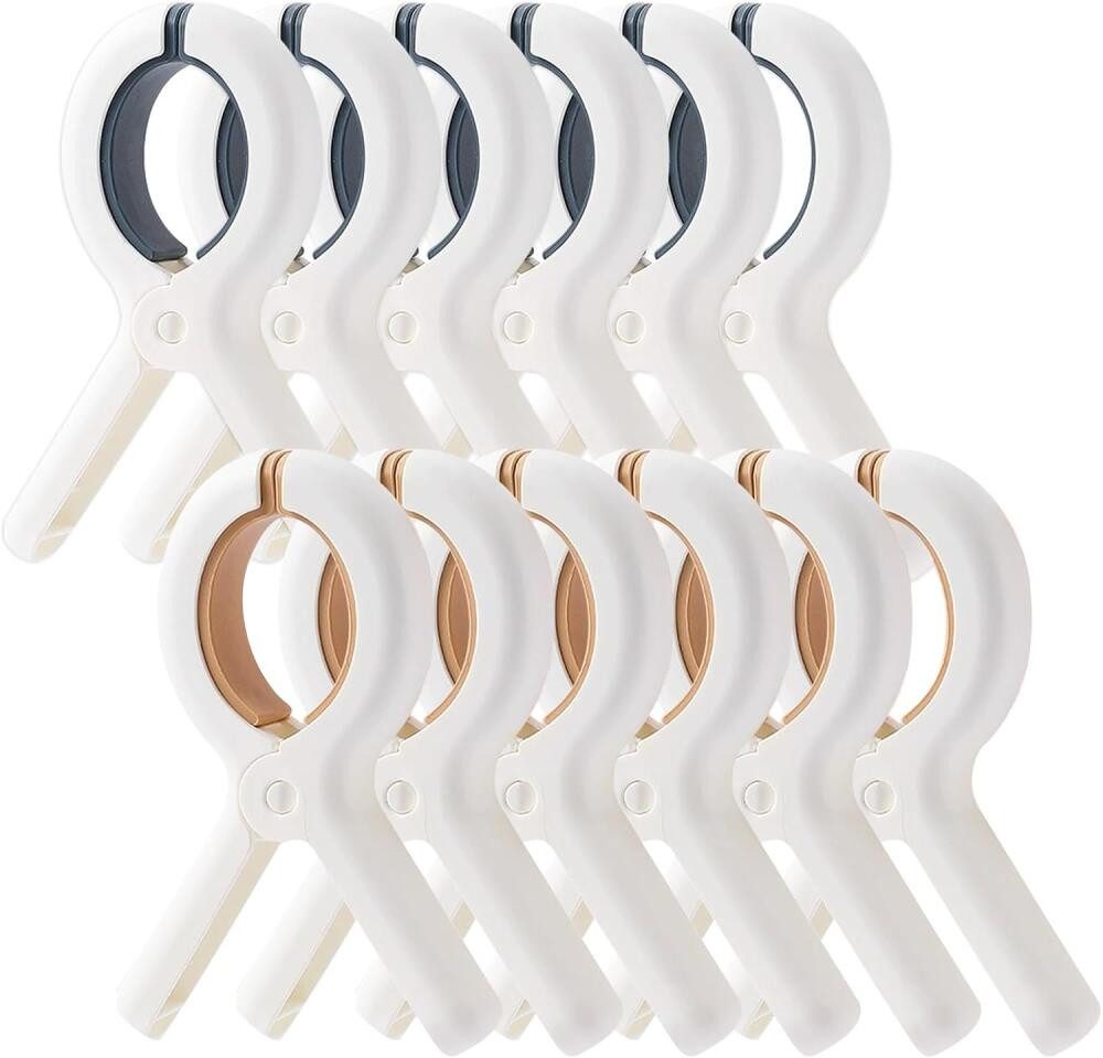 FELIXLEO Rohrklemme 12 Stück Handtuchklammer Strandliegen Winddicht Kunststoff Pool