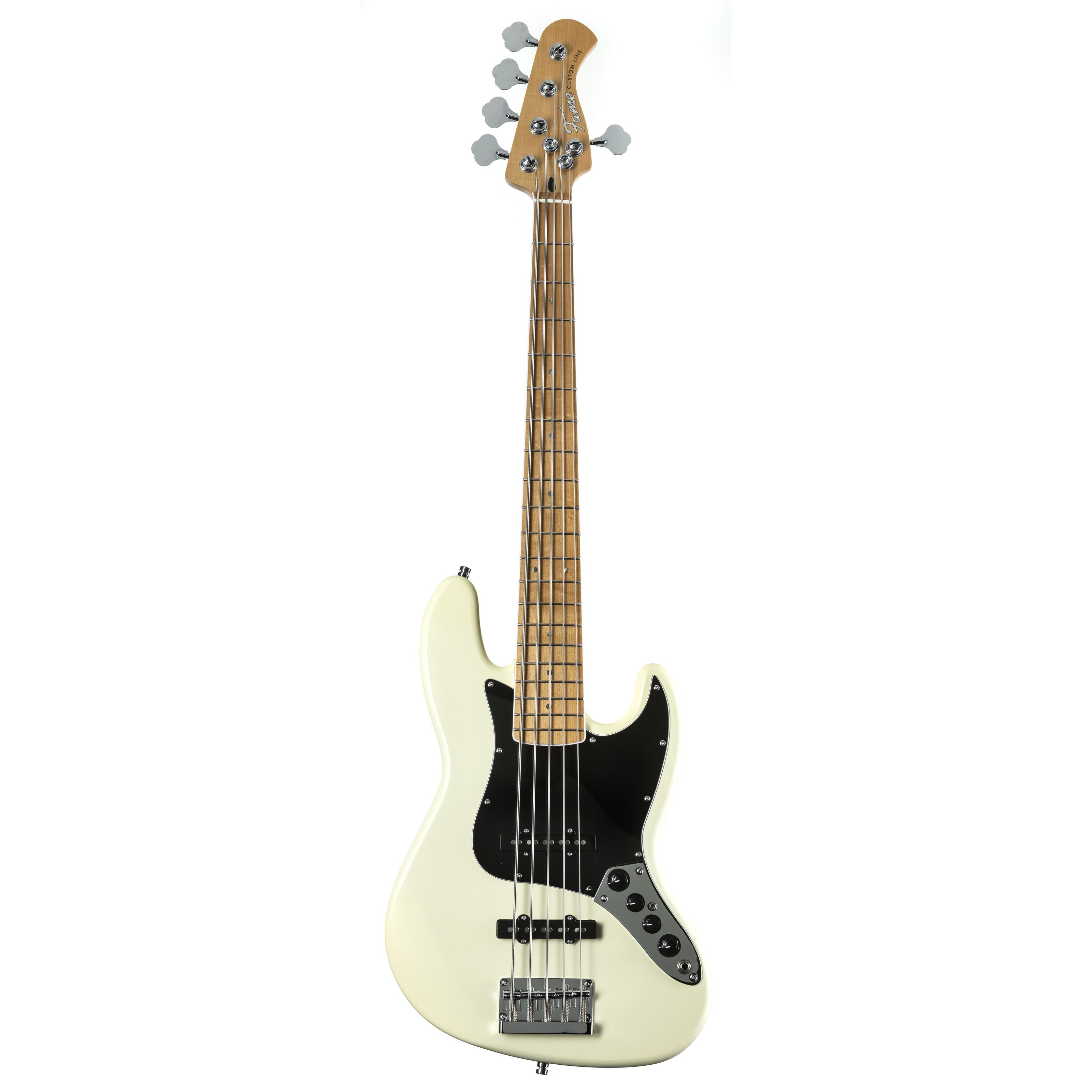 FAME E-Bass, E-Bässe, 5-Saiter E-Bässe, Custom JB 5 Cream - E-Bass