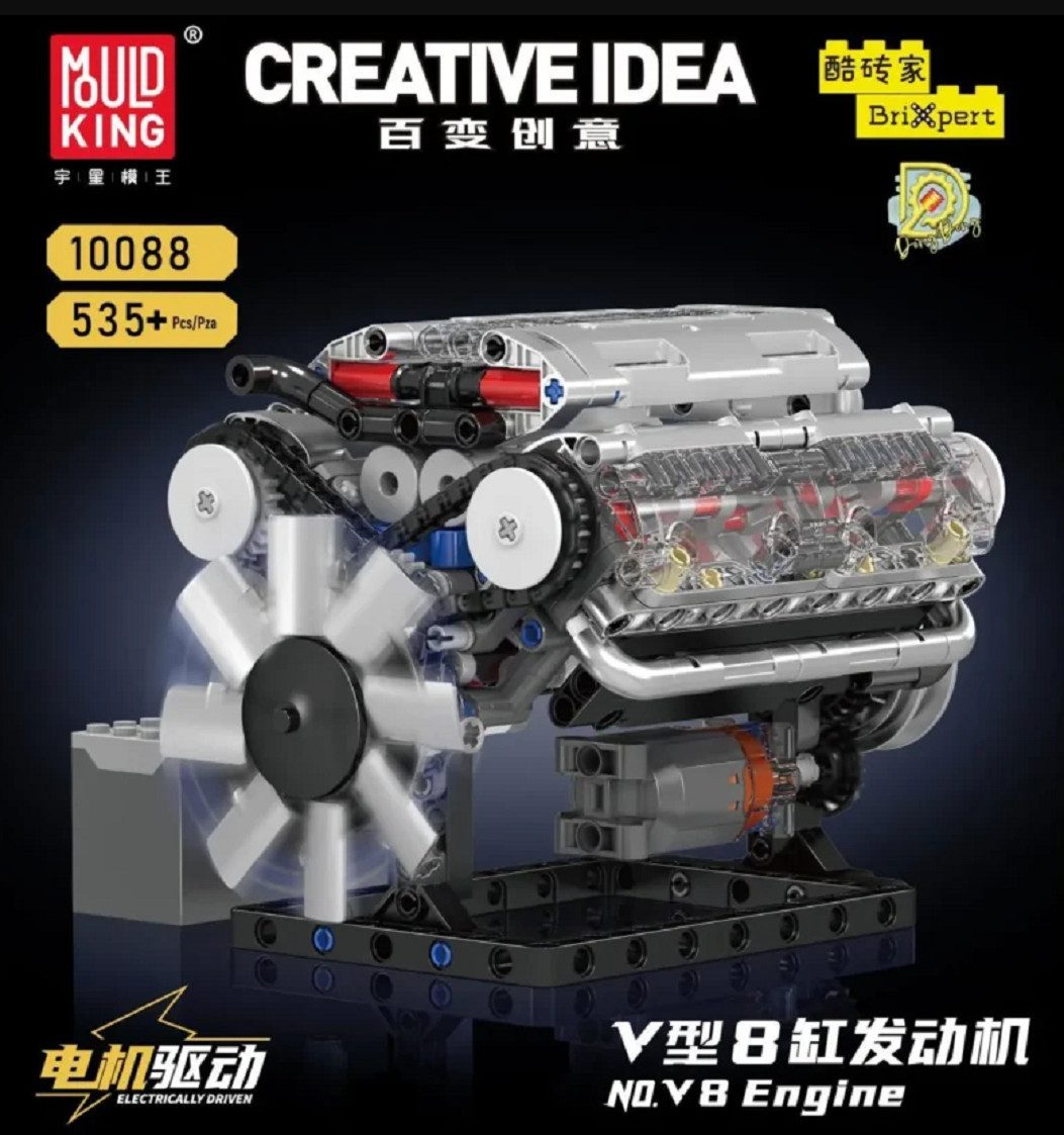 Mould King Mould King 10088S V8 Motor mit 535 Teilen mit Remote Control Konstruktions-Spielset, (535 St)