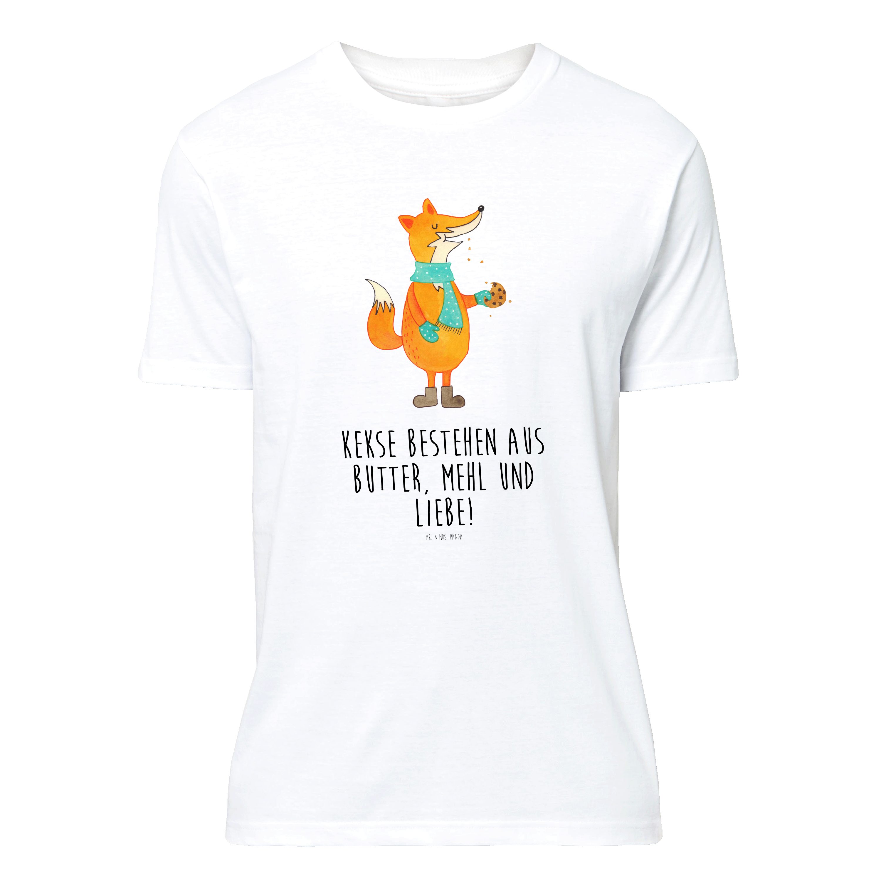 T-Shirt Fuchs Keks, Tshirt, Weiß, Winter, S T-Shirt, Tshirt, Frieren, Lustige