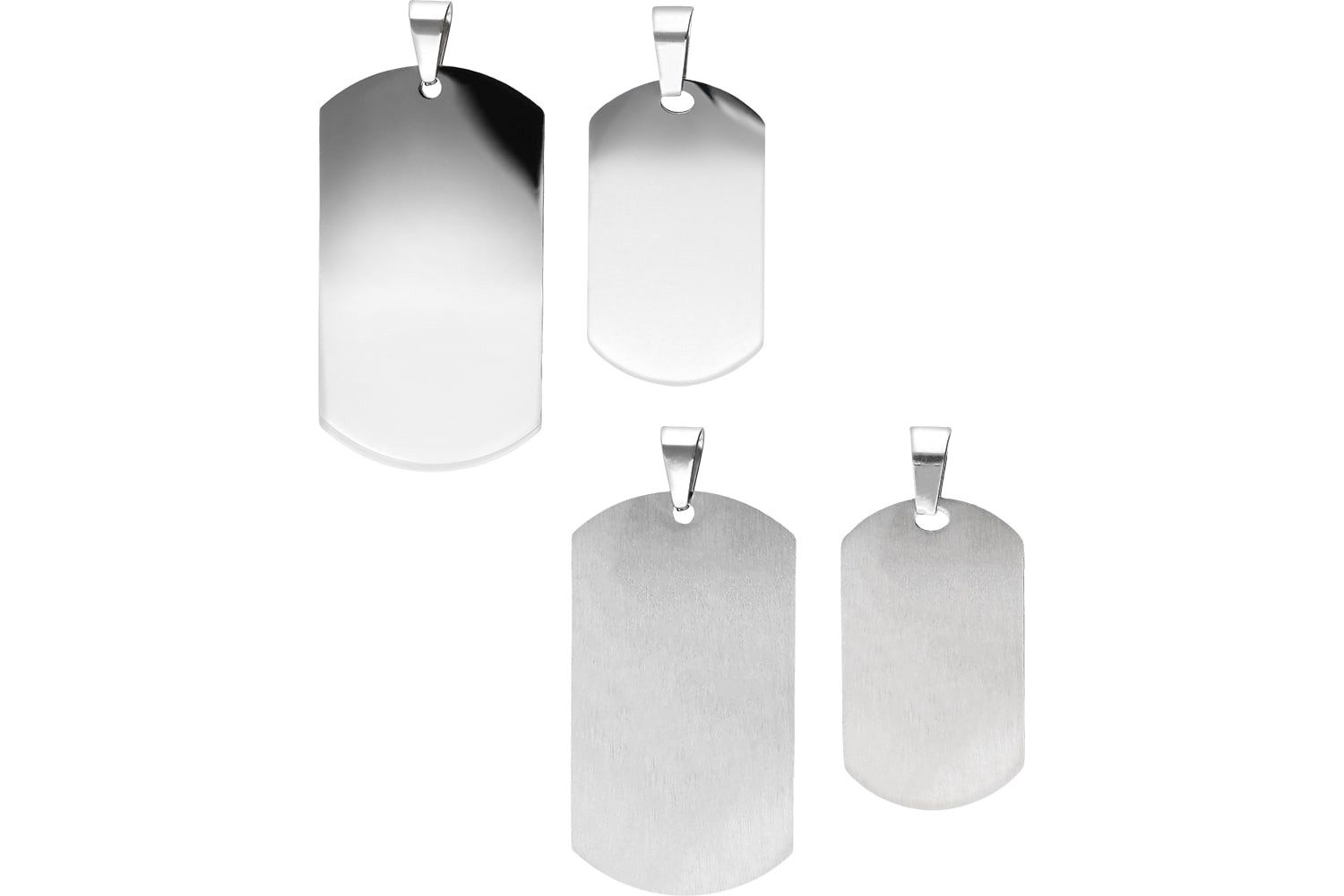 FILANGO Kettenanhänger Edelstahl Erkennungsmarke hochglanzpoliert / matt (Ketten-Anhänger, 1-tlg)