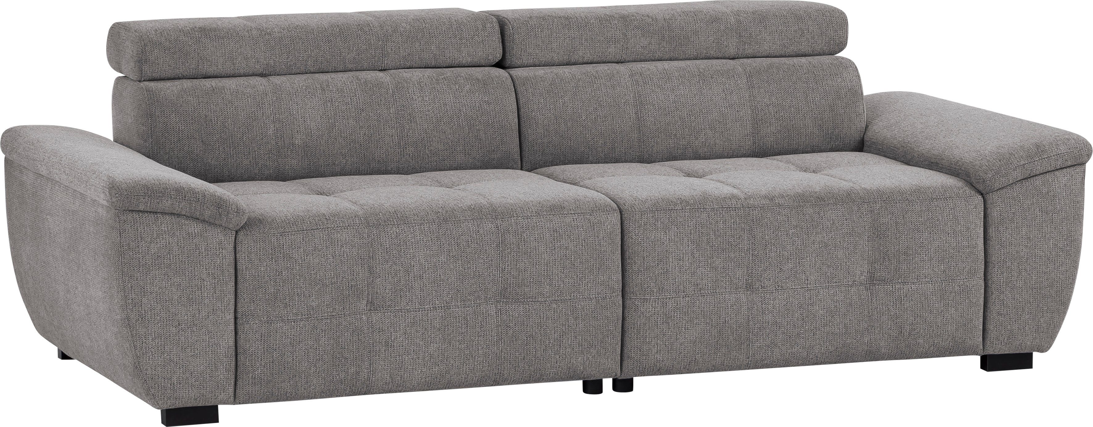 exxpo - sofa fashion Big-Sofa Exxpo MAVERICK, weicher Bezugstoff, hoher Sitzkomfort, Breite 240cm, inkl. verstellbare Kopfstützen, aufwendige Detailverarbeitung