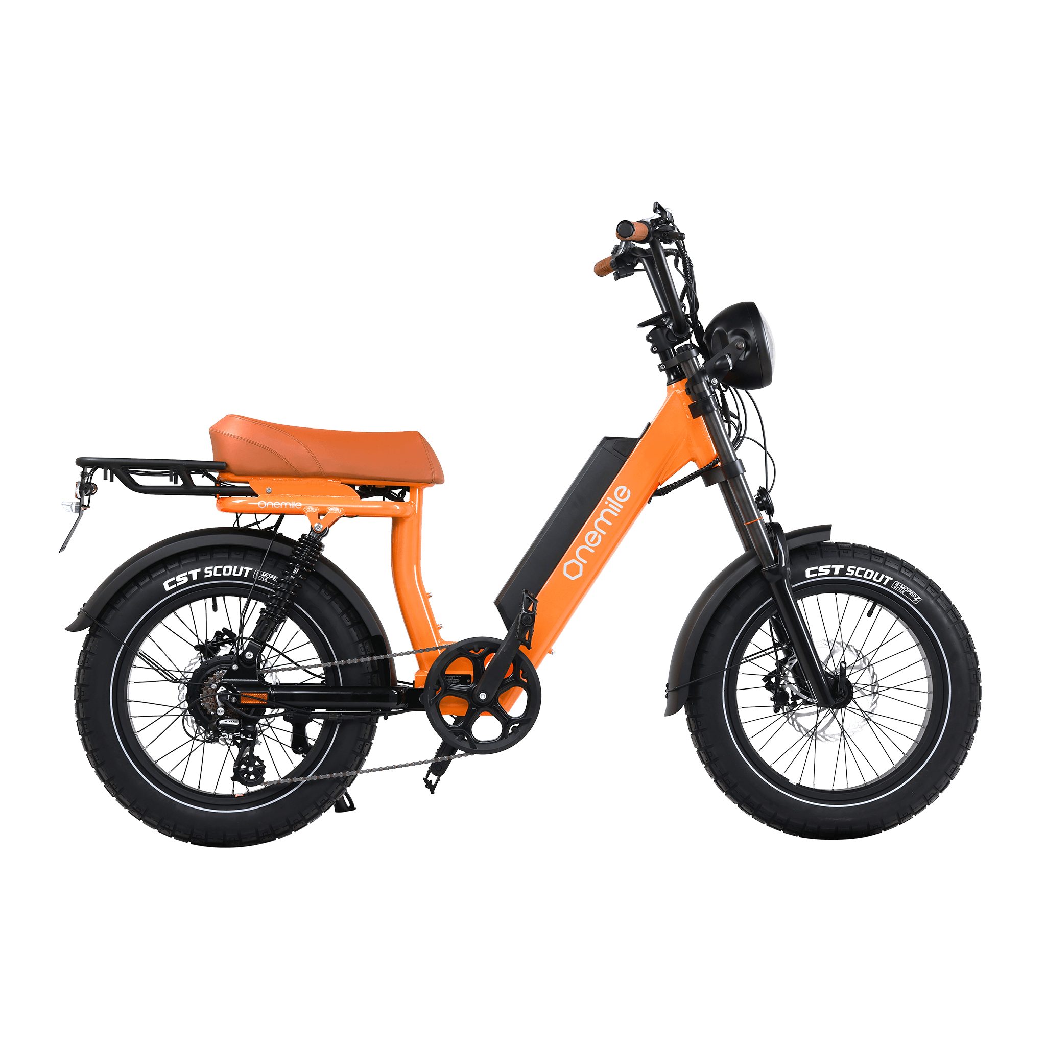 DOTMALL E-Bike Cityrad Onemile Scrambler Pro V,52V 19.2AH Akku,25 km/h, Shimano 7 Gang
