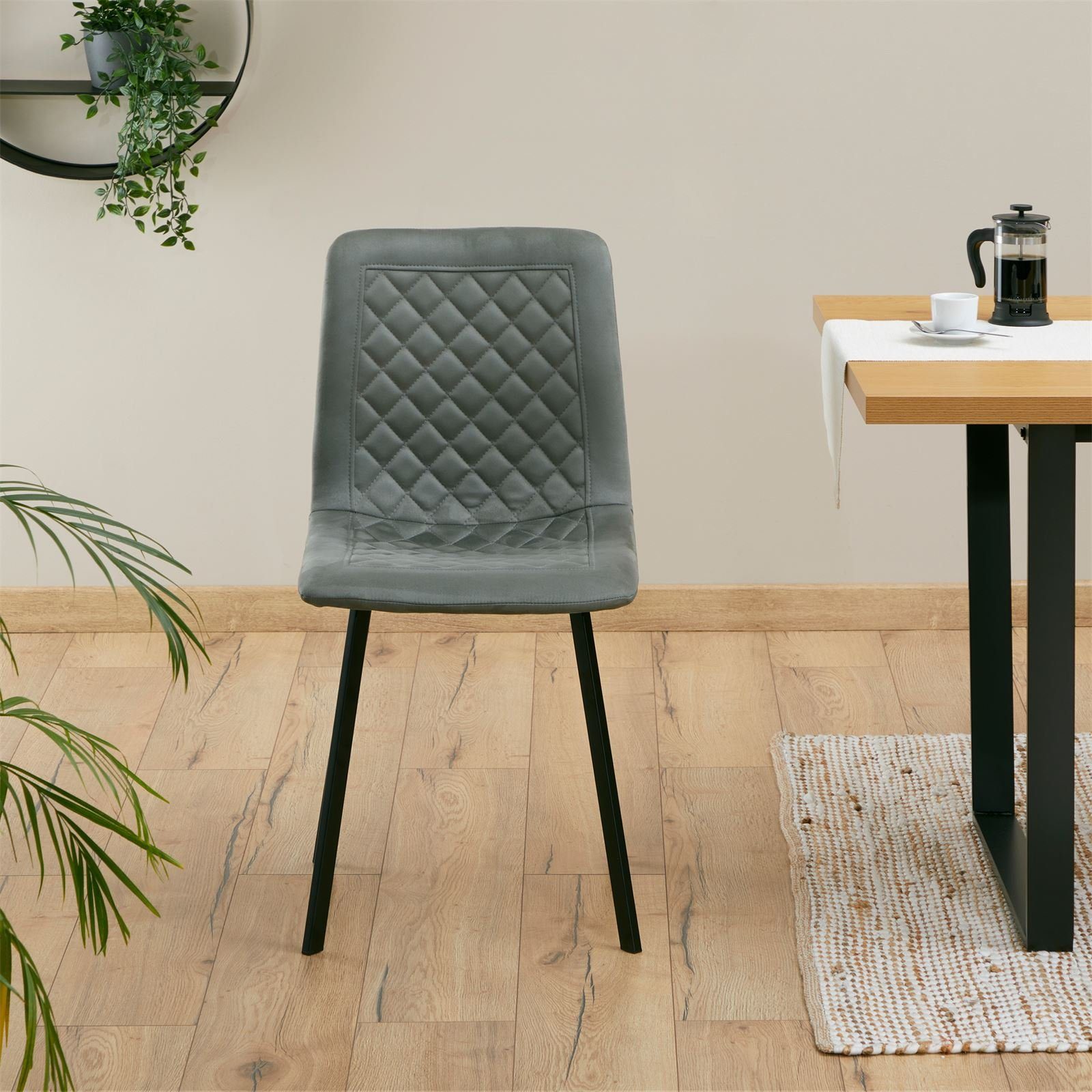 CARO-Möbel Esszimmerstuhl TERNI (4 St), Esszimmerstuhl Küchenstuhl 4-Fuß-St günstig online kaufen