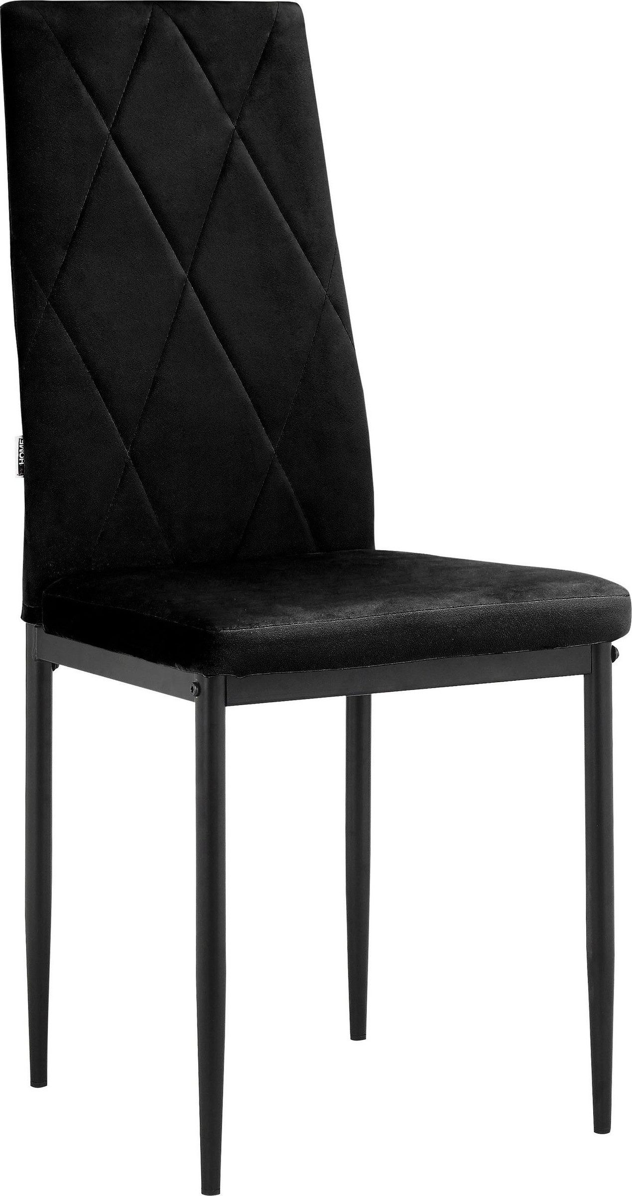 freiraum 4-Fußstuhl Maia (2er-Set), (2er-Set) in Schwarz, Samt/Metall - 42x98x53cm (BxHxT)