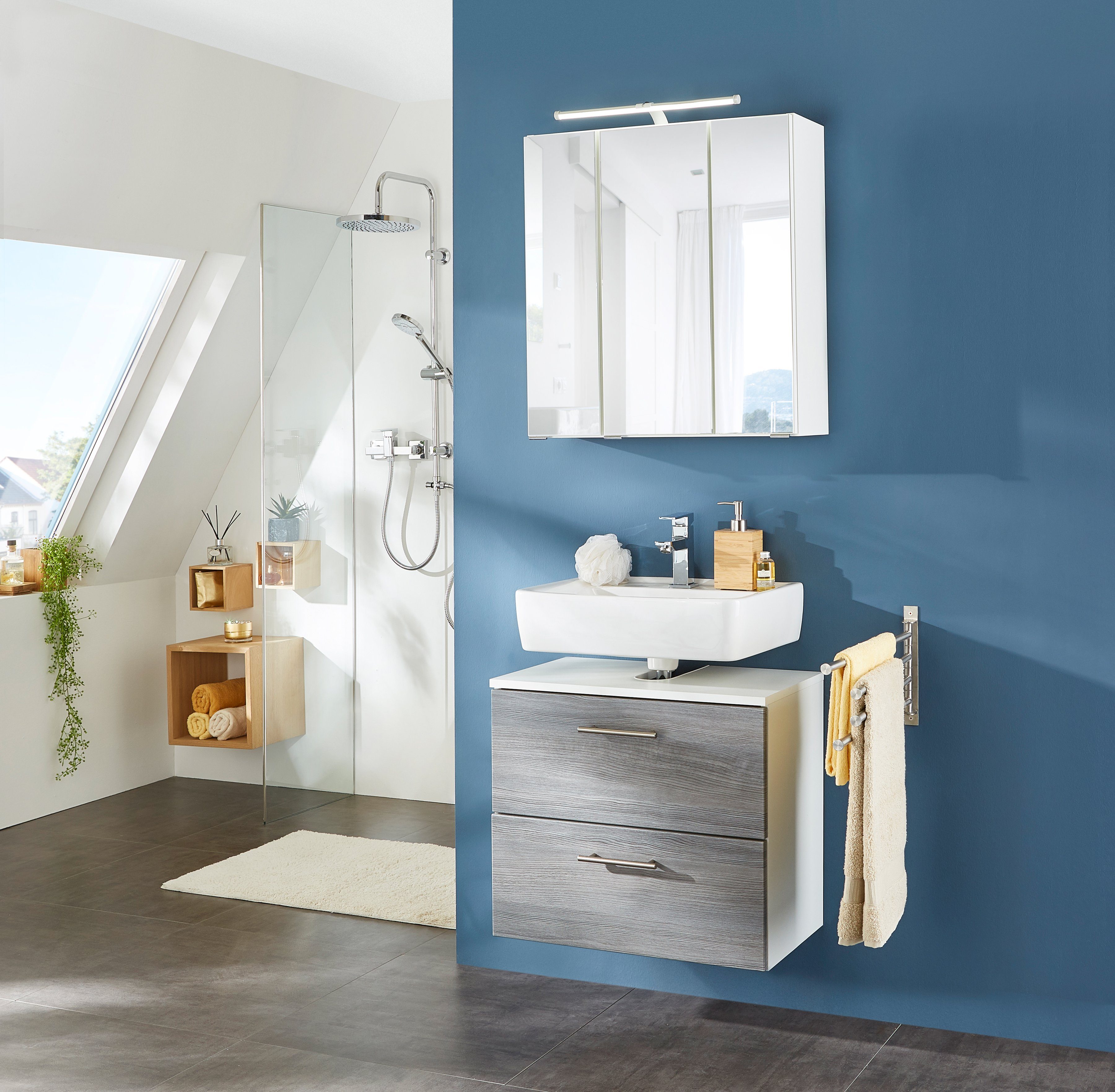 welltime Waschbeckenunterschrank Trento, verschiedene Ausführungen und Farb günstig online kaufen