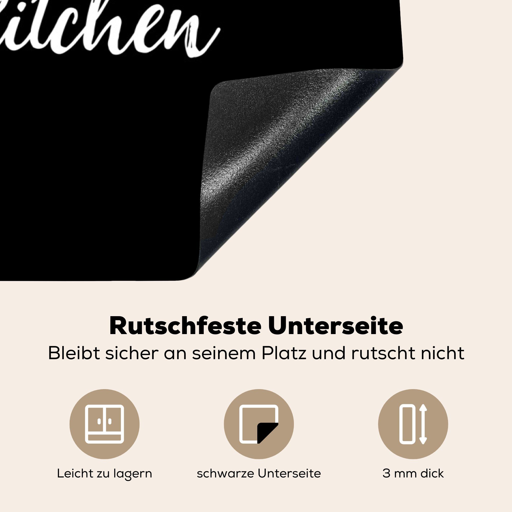 - Küche Arbeitsplatte (1 Herdblende-/Abdeckplatte Vinyl, die Küche Ceranfeldabdeckung, zählen In Kalorien nicht dieser - 83x51 MuchoWow tlg), Zitate für -, küche cm,