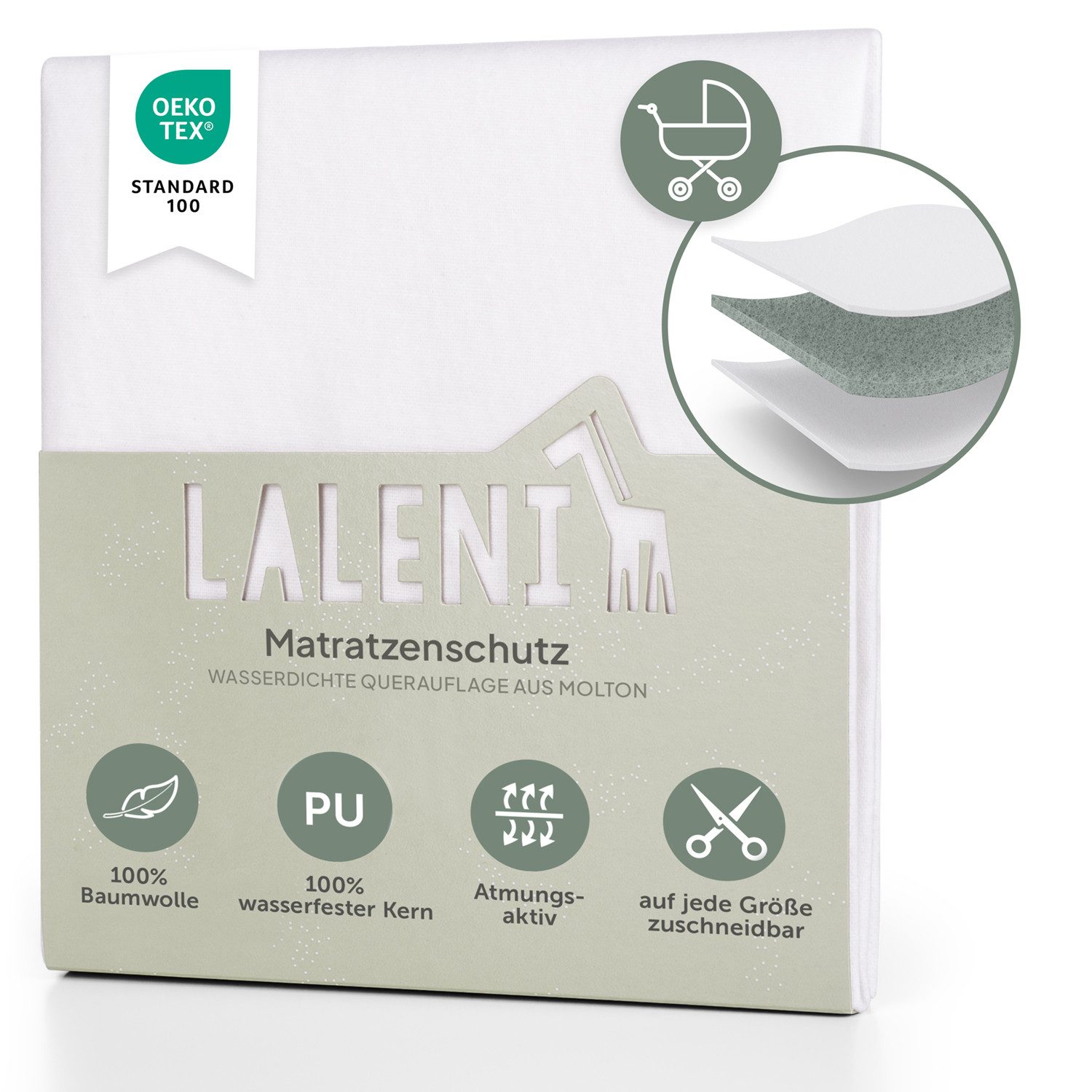 Matratzenauflage Molton Inkontinenzunterlage wasserdicht & atmungsaktiv günstig online kaufen
