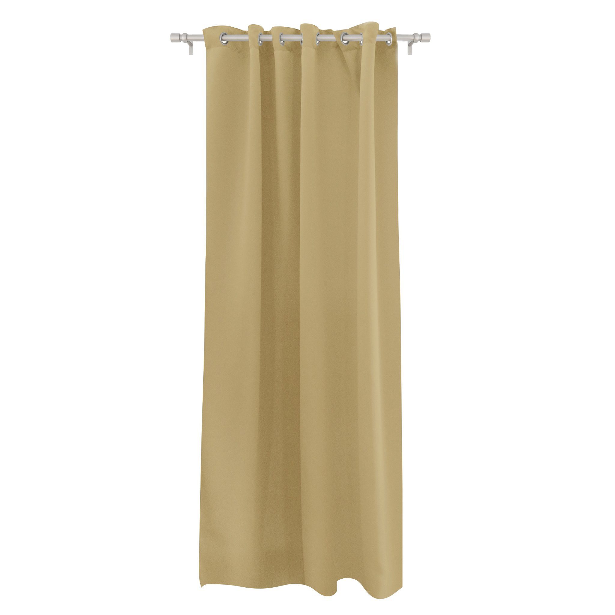 Victoria M. Fadenvorhang AURORA Ösenvorhang, verdunkelnd, 140 x 245 cm, creme (1 St), Loop-Aufhänger, verdunkelnd, Polyester