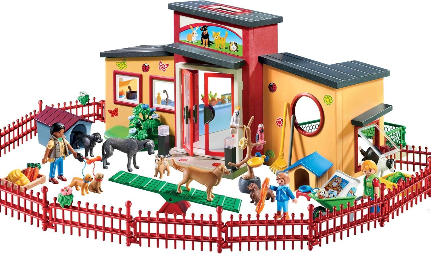 Playmobil® Konstruktions-Spielset, Bausteine, Baukasten, Haustierhotel Spielbausteine, (159 St), PM71599, ab 4 Jahren