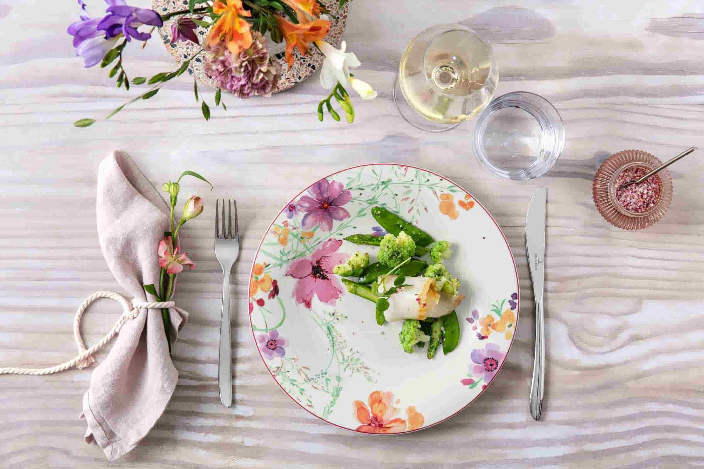 Villeroy & Boch Kombiservice Mariefleur Basic Basic-Set 6er Set (6-tlg), 2 Personen, Porzellan