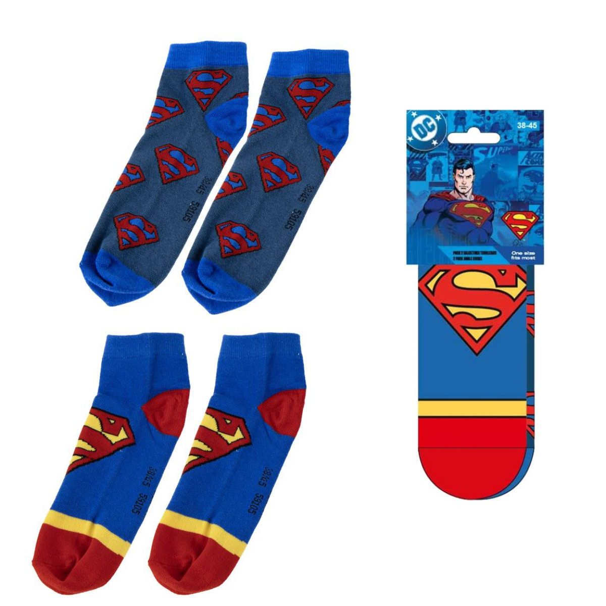 Superman Kurzsocken Onesize Socken