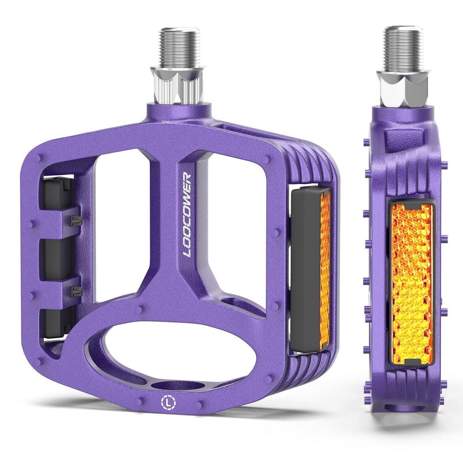 LuxusKollektion Plattformpedale Fahrradpedale MTB Aluminium Violett 9/16"