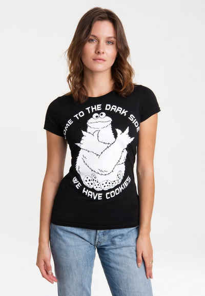 LOGOSHIRT T-Shirt Sesamstrasse - Krümelmonster Dark Side mit lizenziertem Print