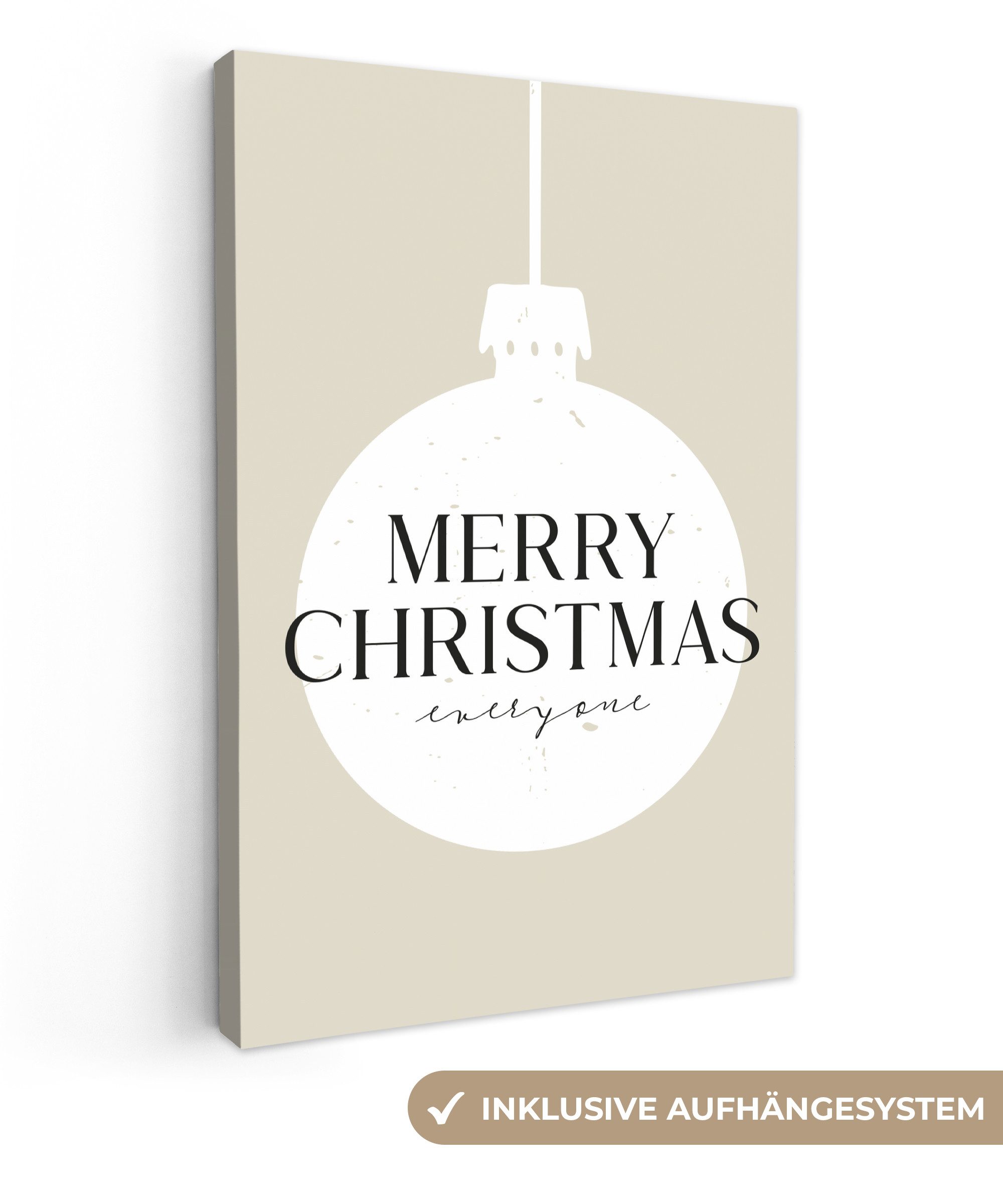 OneMillionCanvasses® Leinwandbild Weihnachten - Weihnachtskugeln - Japandi günstig online kaufen