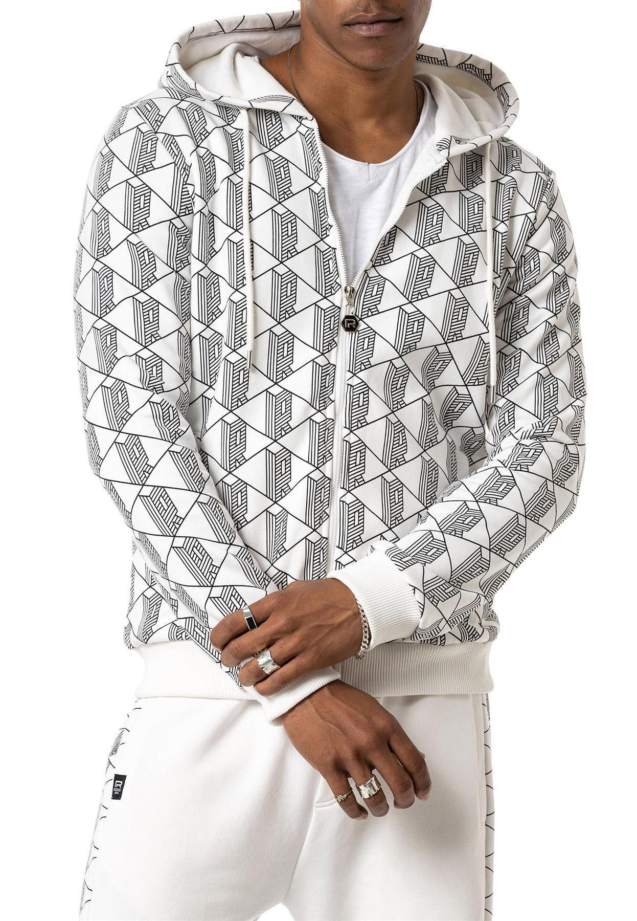 RedBridge Kapuzensweatjacke Sweater mit Kapuze 3D Allover-Print günstig online kaufen