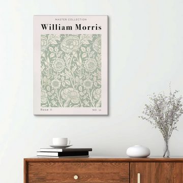 Posterlounge Leinwandbild William Morris, Rose II No. 11, Wohnzimmer Vintage Grafikdesign