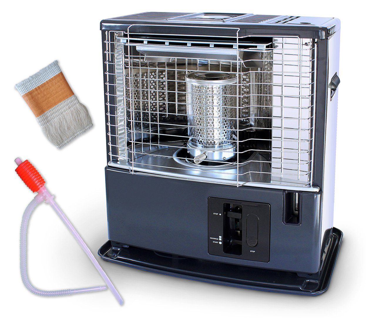 BlueCraft Petroleumheizung Petroleumofen Camping-Heizung Heizofen 3kW Pumpe, Petroleum-Heizung ohne Strom für Vorzelt Camping