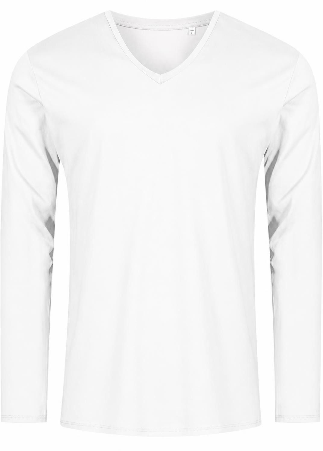 Promodoro Langarmshirt Herren V-Neck T-Shirt Longsleeve, Gekämmte Baumwolle