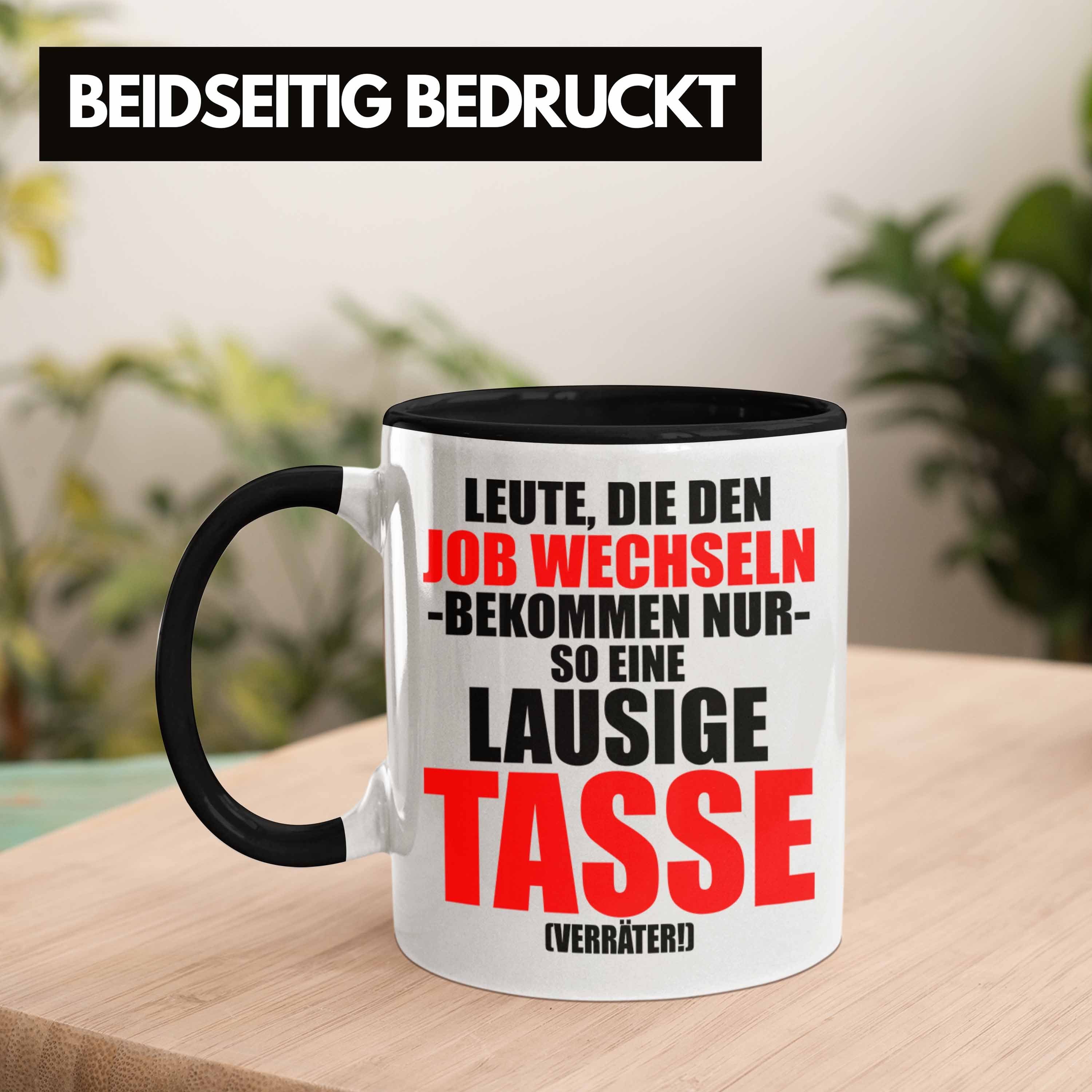 Schwarz Neuer Trendation Kollege Abschiedsgeschenk Kollegin - Tasse Sprüche Geschenk Job - Verräter Tasse Trendation Jobwechsel Lustig