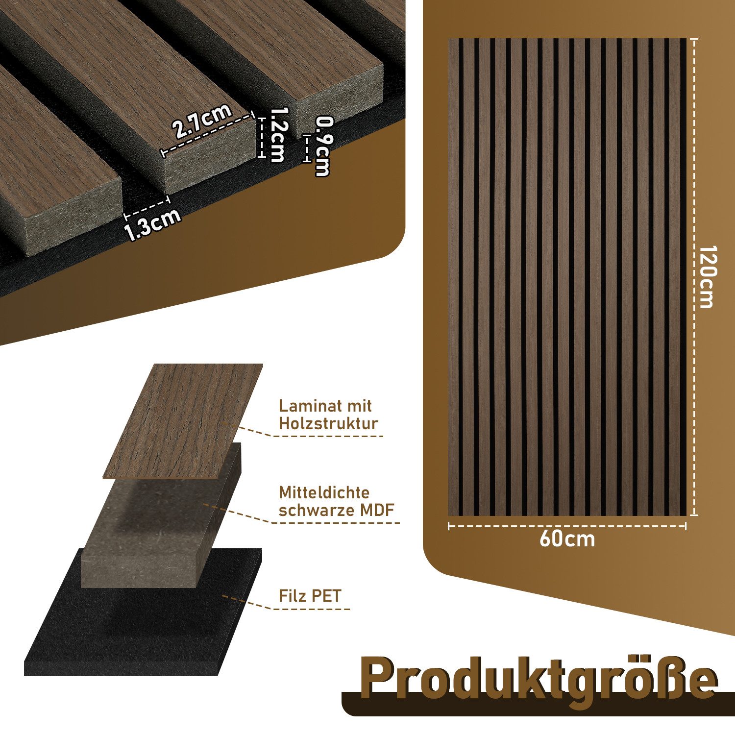Clanmacy Wandpaneel 2x Wandpaneele Akustik MDF günstig online kaufen