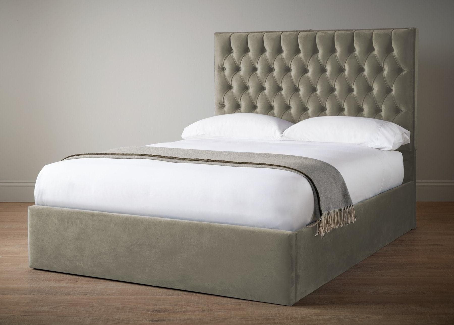 Xlmoebel Bett Chesterfield Design Polster Englisches Doppelbett Beige (Chesterfield Bett), Hergestellt in Europa